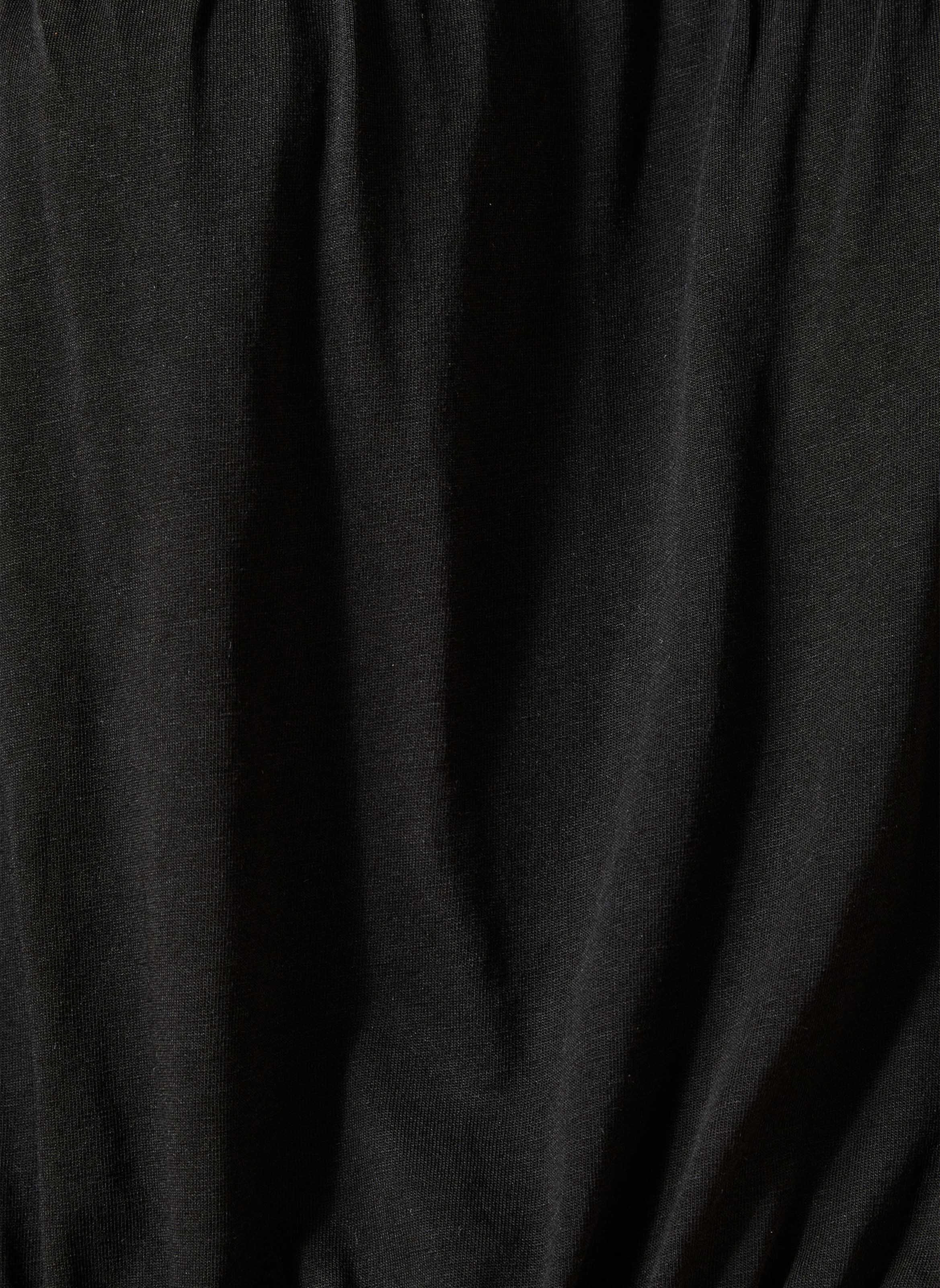 Top with batwing sleeves and mixed materials LA FEE MARABOUTEE Black