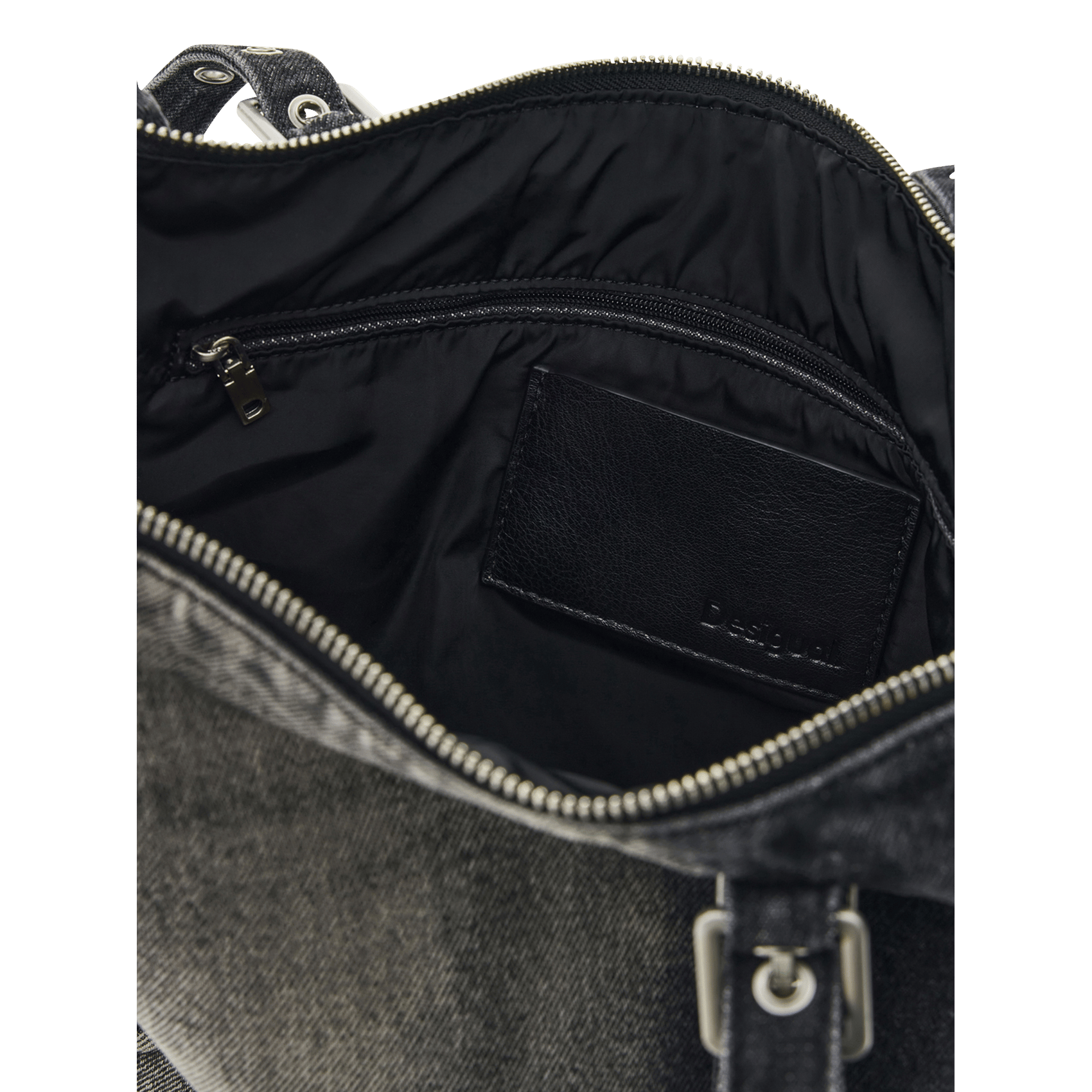 Denim tote bag DESIGUAL Black