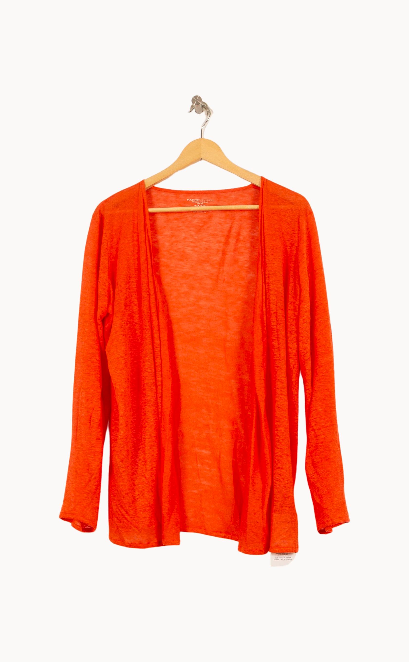 Cardigan MAJESTIC FILATURES - SECONDE MAIN Orange