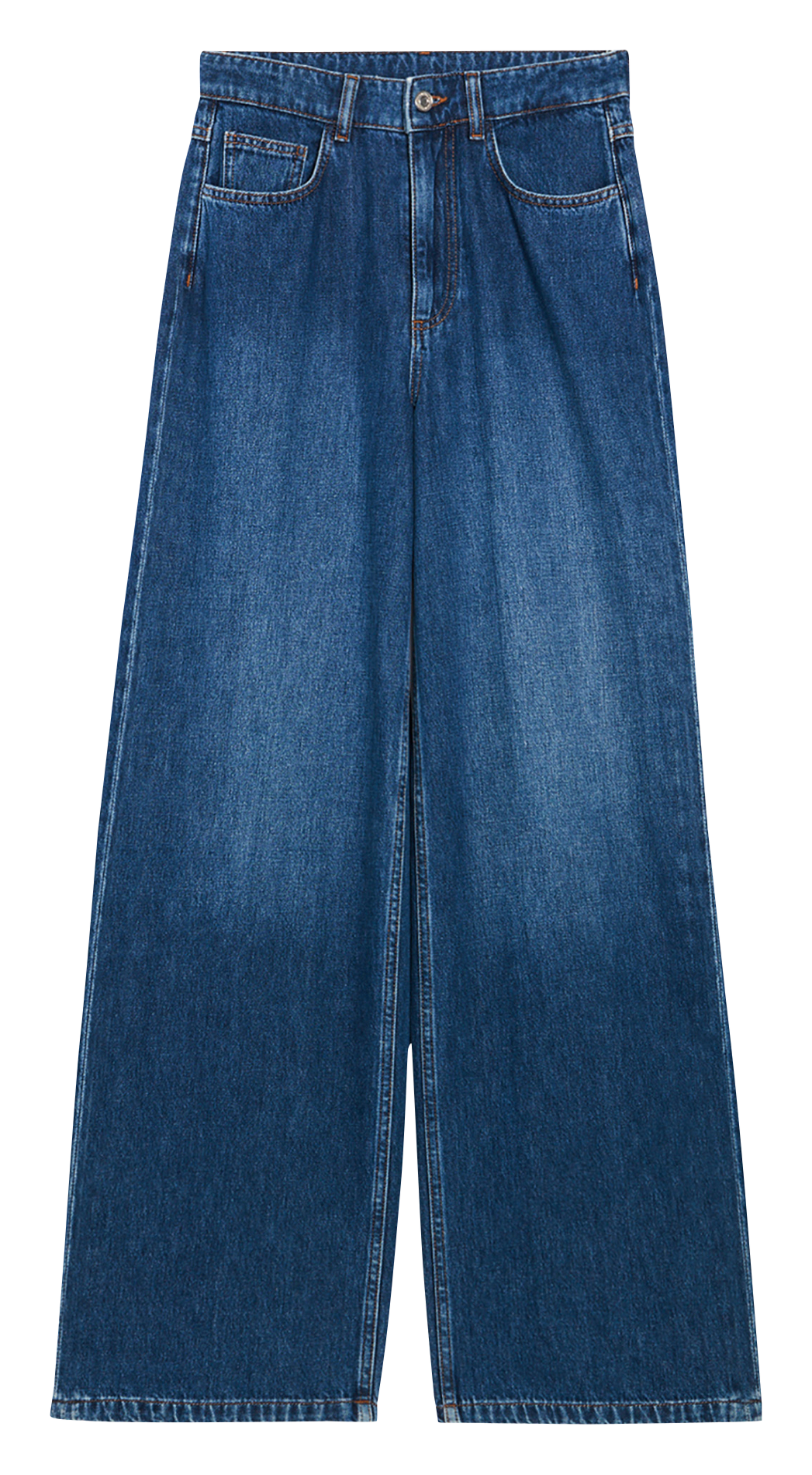 Flared Jeans aus Baumwolle VANESSA BRUNO Blau