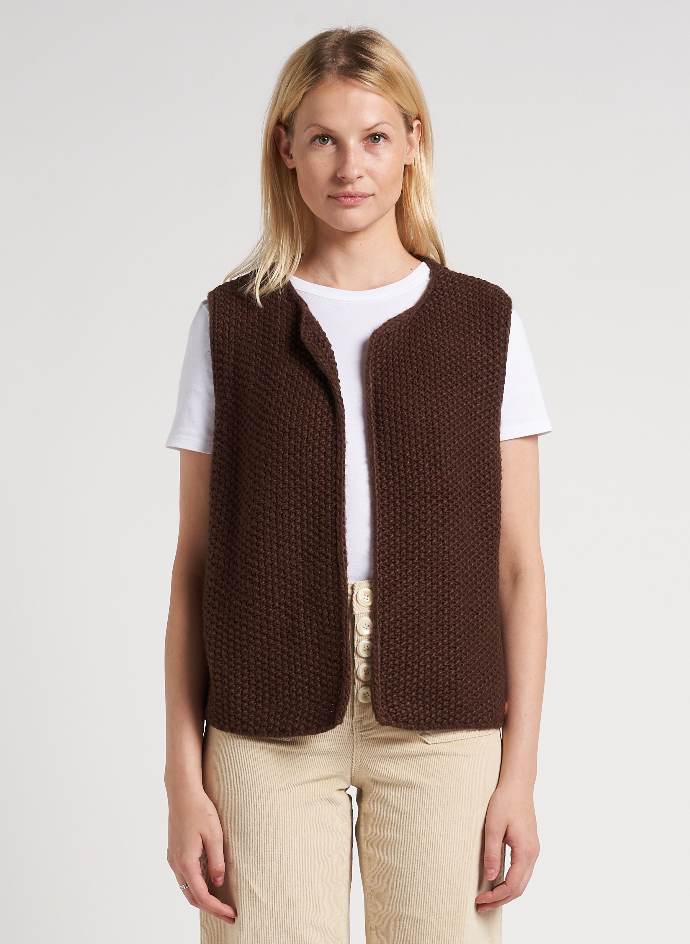 Petite sleeveless clearance cardigan