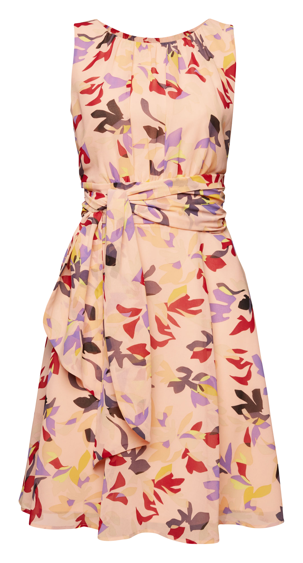 Short fitted printed dress ESPRIT Orange