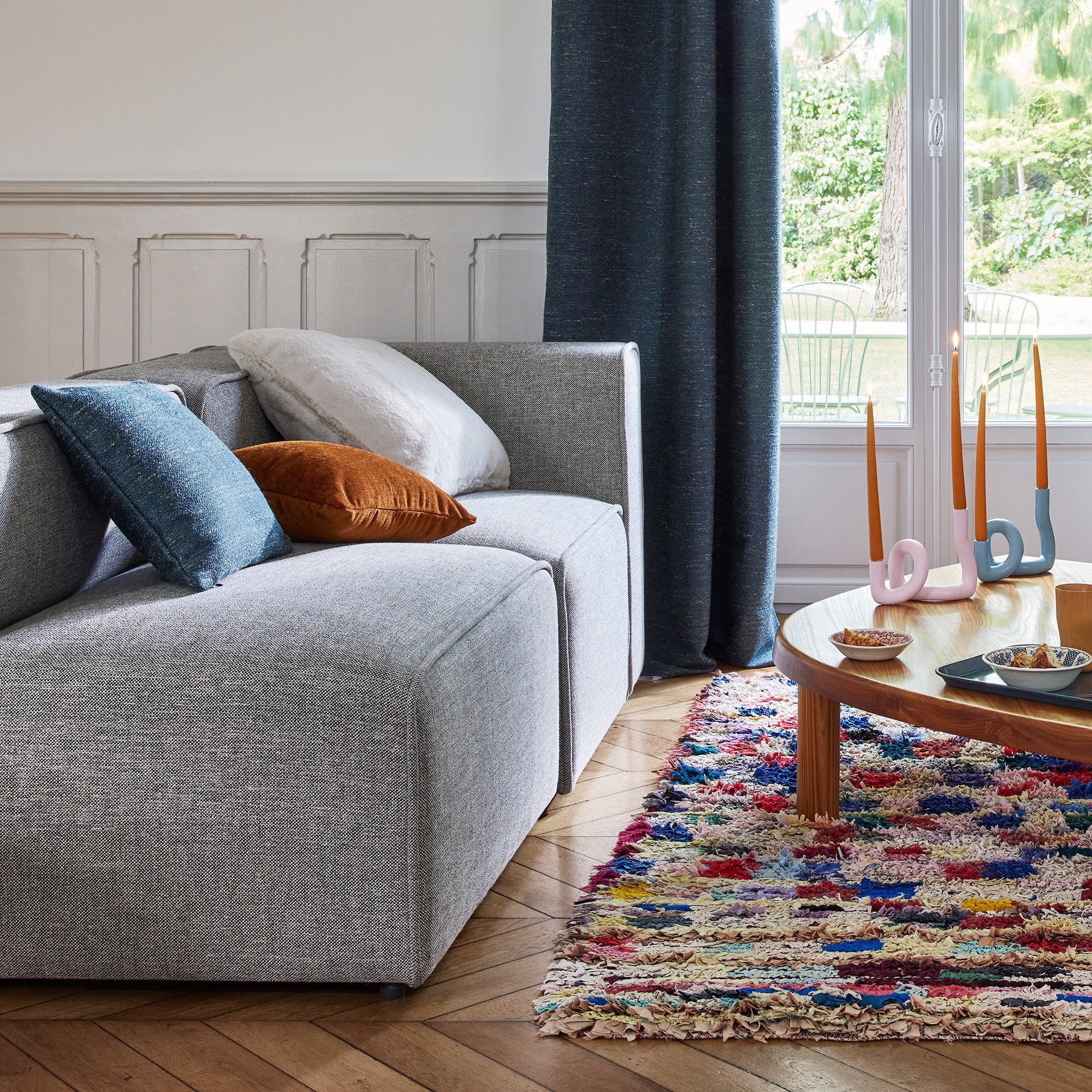 ORSSO - Curtain with eyelets MADURA Blue