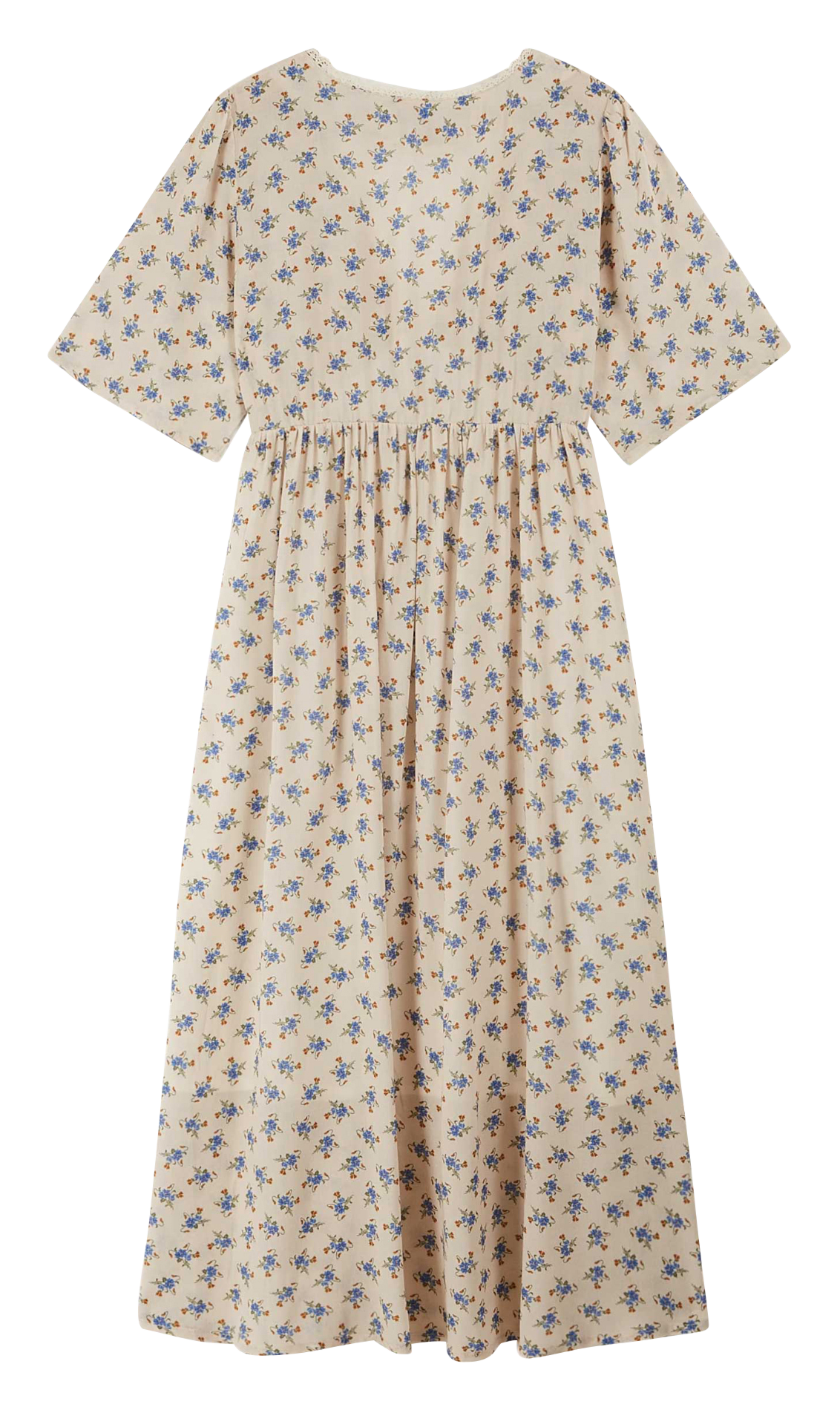 Robe longue cintrée col V EMILE ET IDA Beige