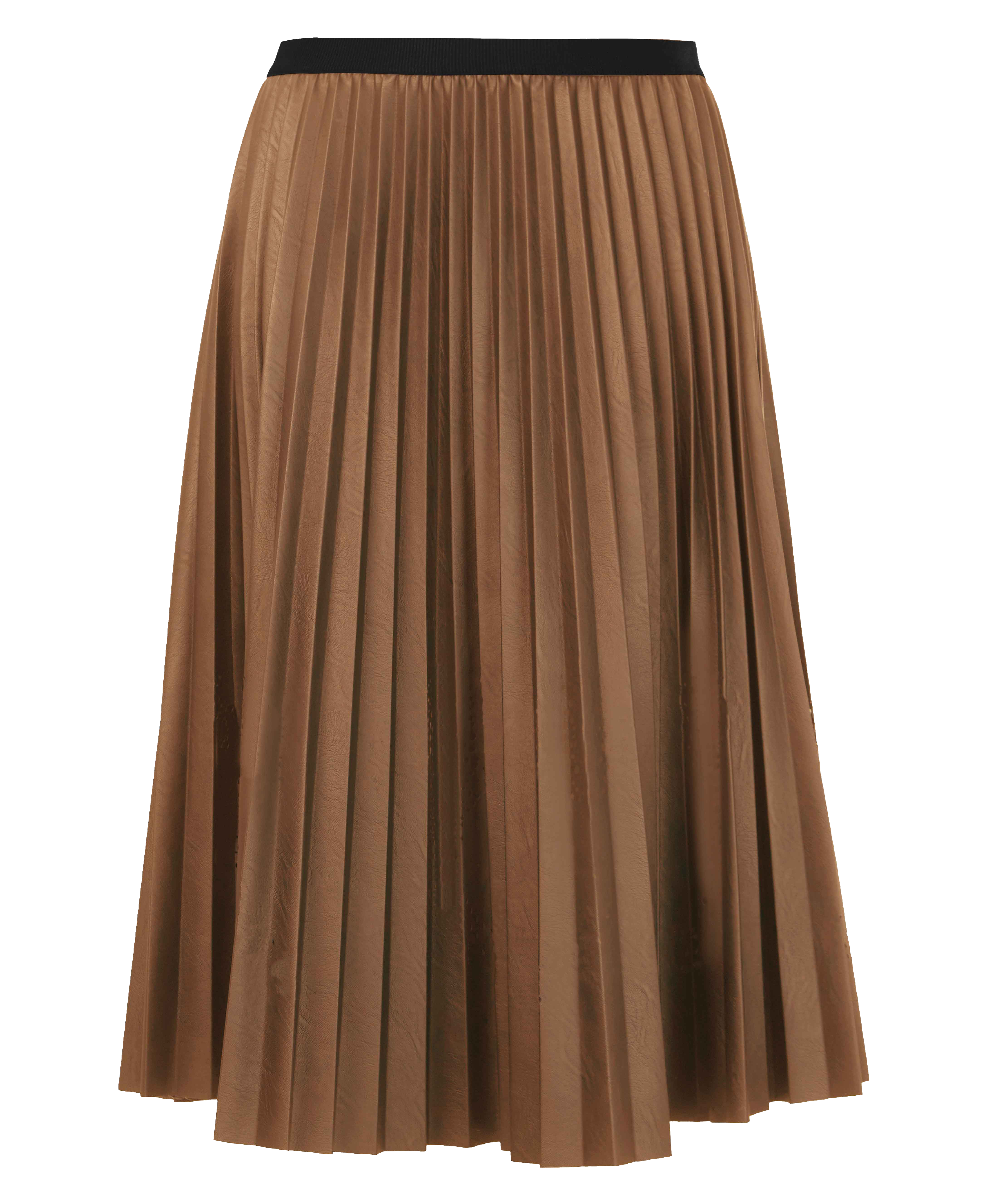 Jupe midi plissée et satinée  MAT FASHION Marron