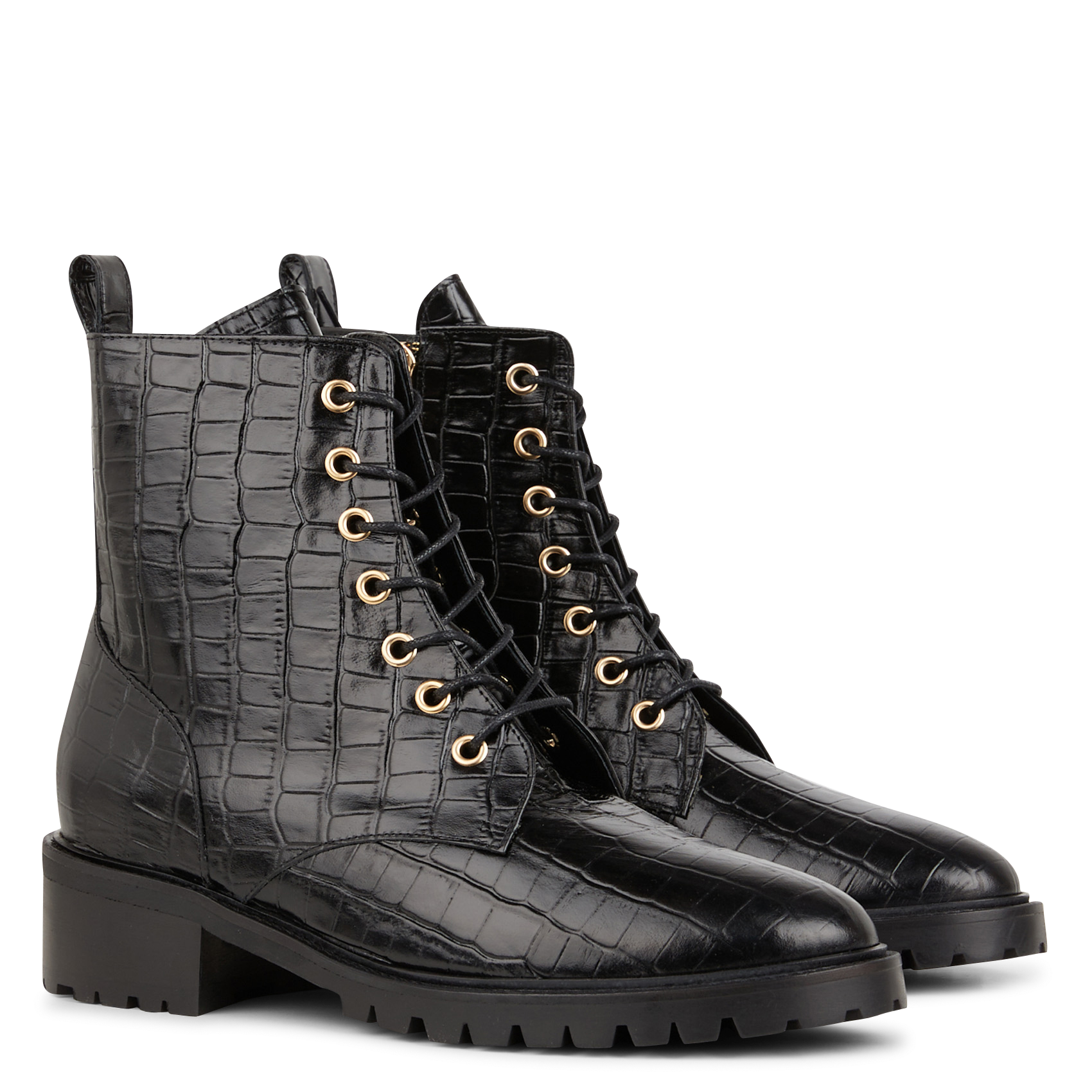 Leren enkellaarzen BOBBIES Zwart