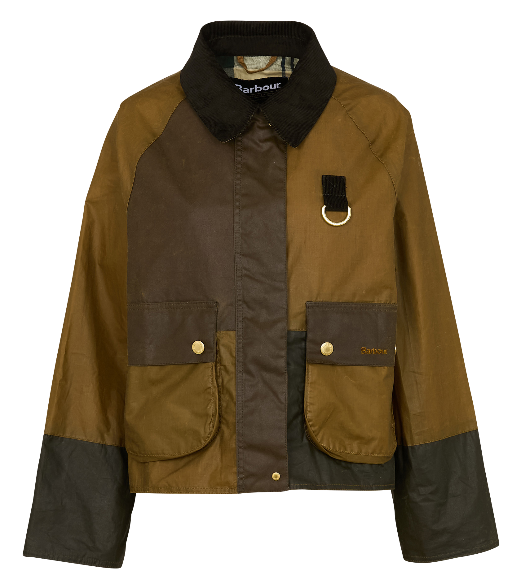 Rechte jas van gewaxt katoen BARBOUR Bruin