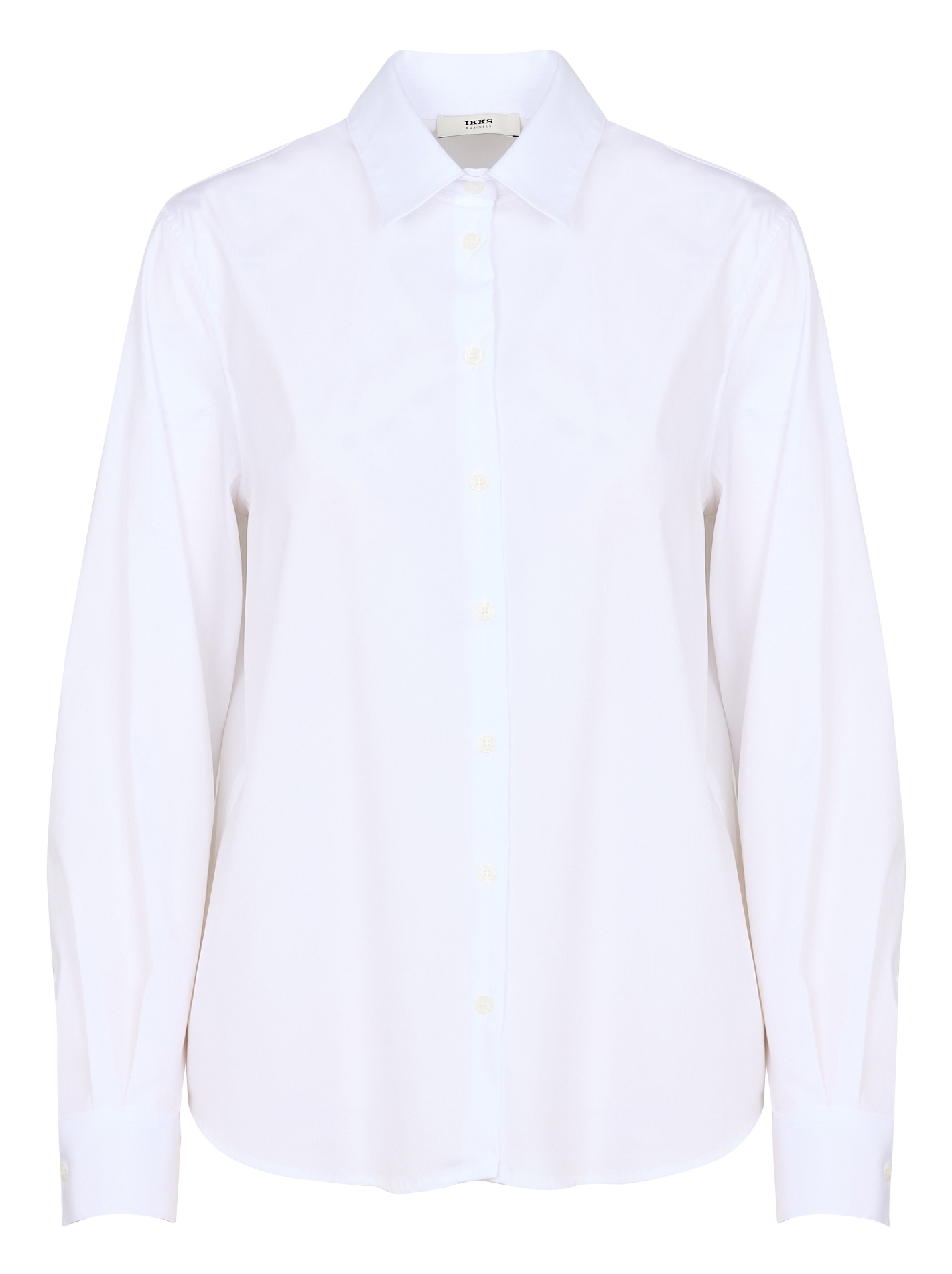 Chemise droite en coton mélangé IKKS Blanc
