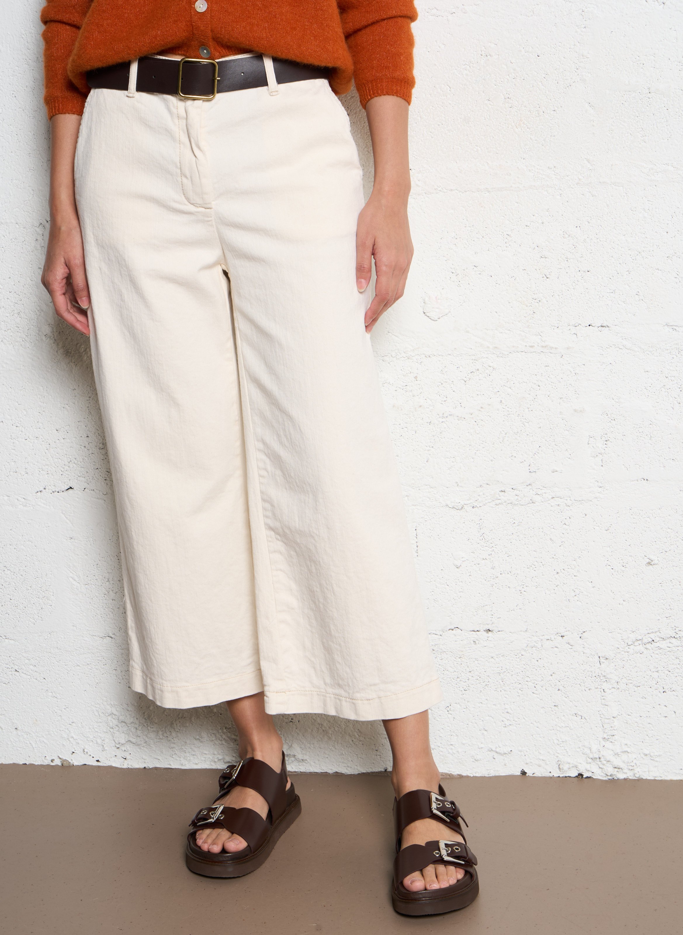 Cropped jeans PLEASE Beige