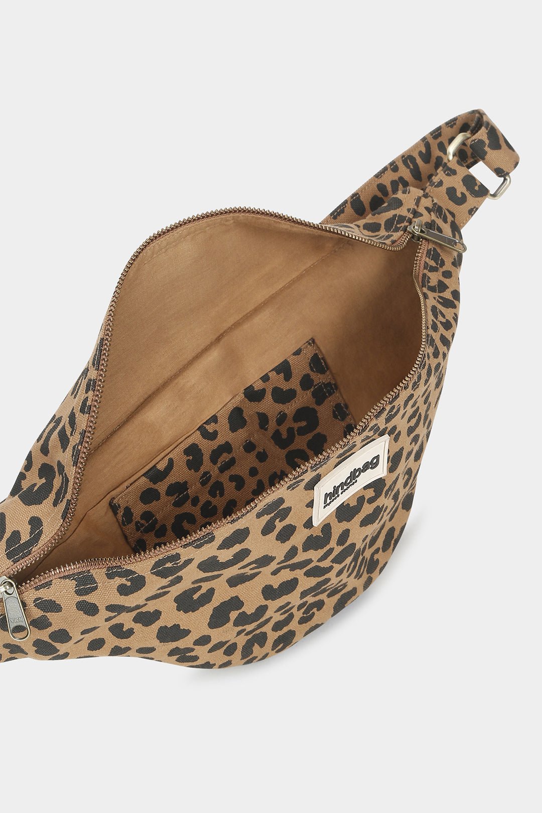 Cotton waist bag Brown