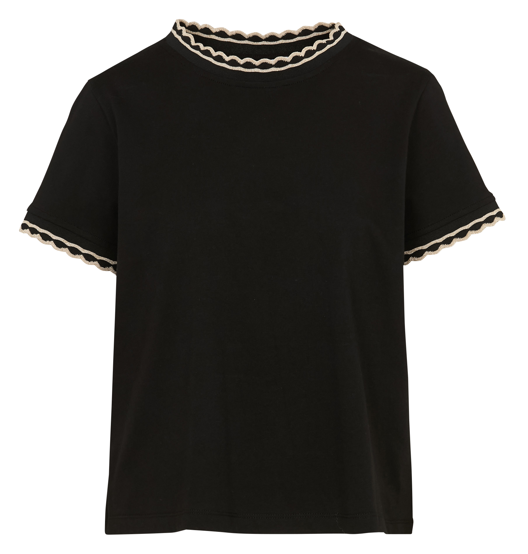 Tee-shirt droit en coton bio LA FEE MARABOUTEE Noir