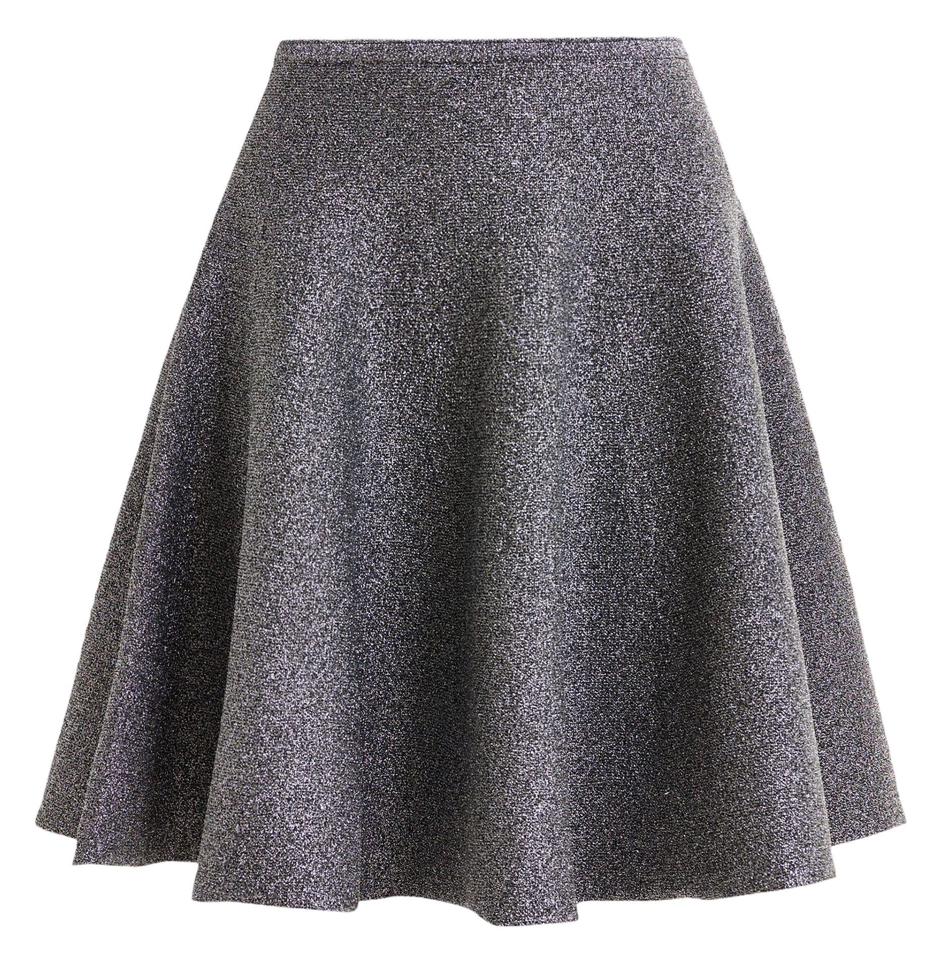 Jupe courte évasée métallique ESSENTIEL ANTWERP Argent