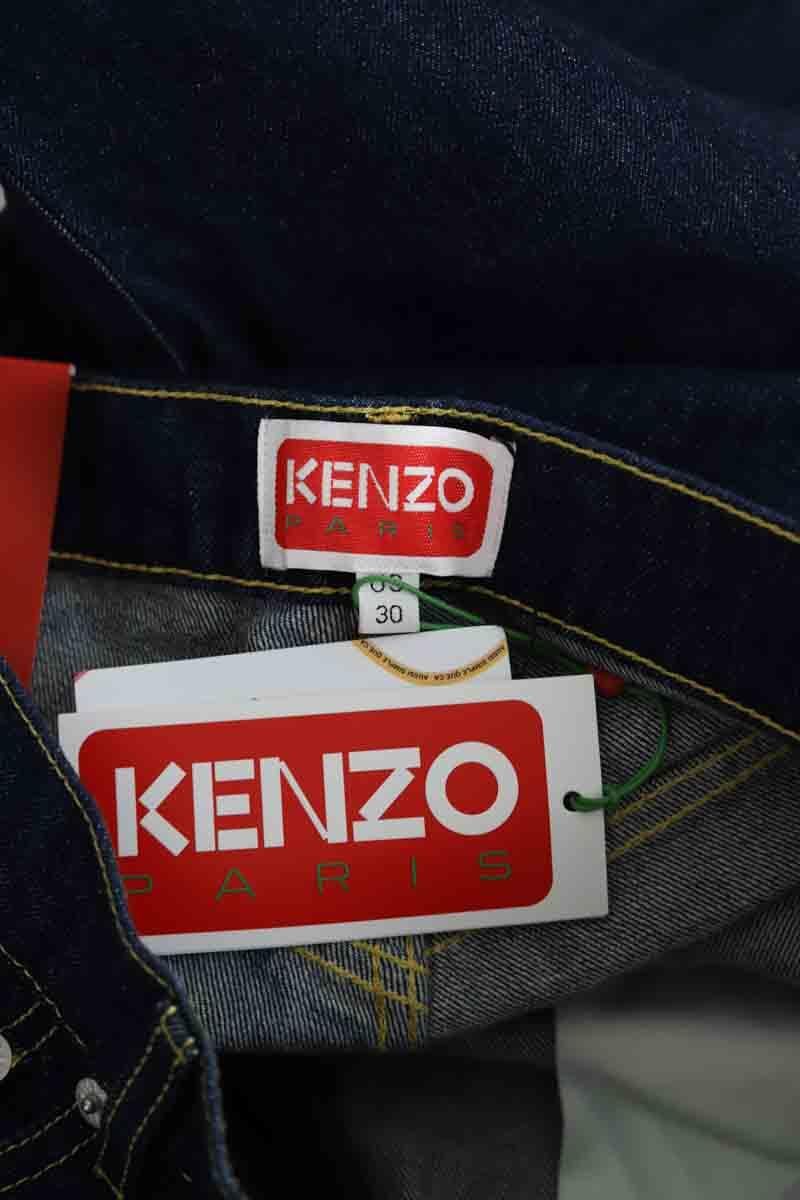 Straight blue cotton jeans KENZO - SECONDE MAIN Blue