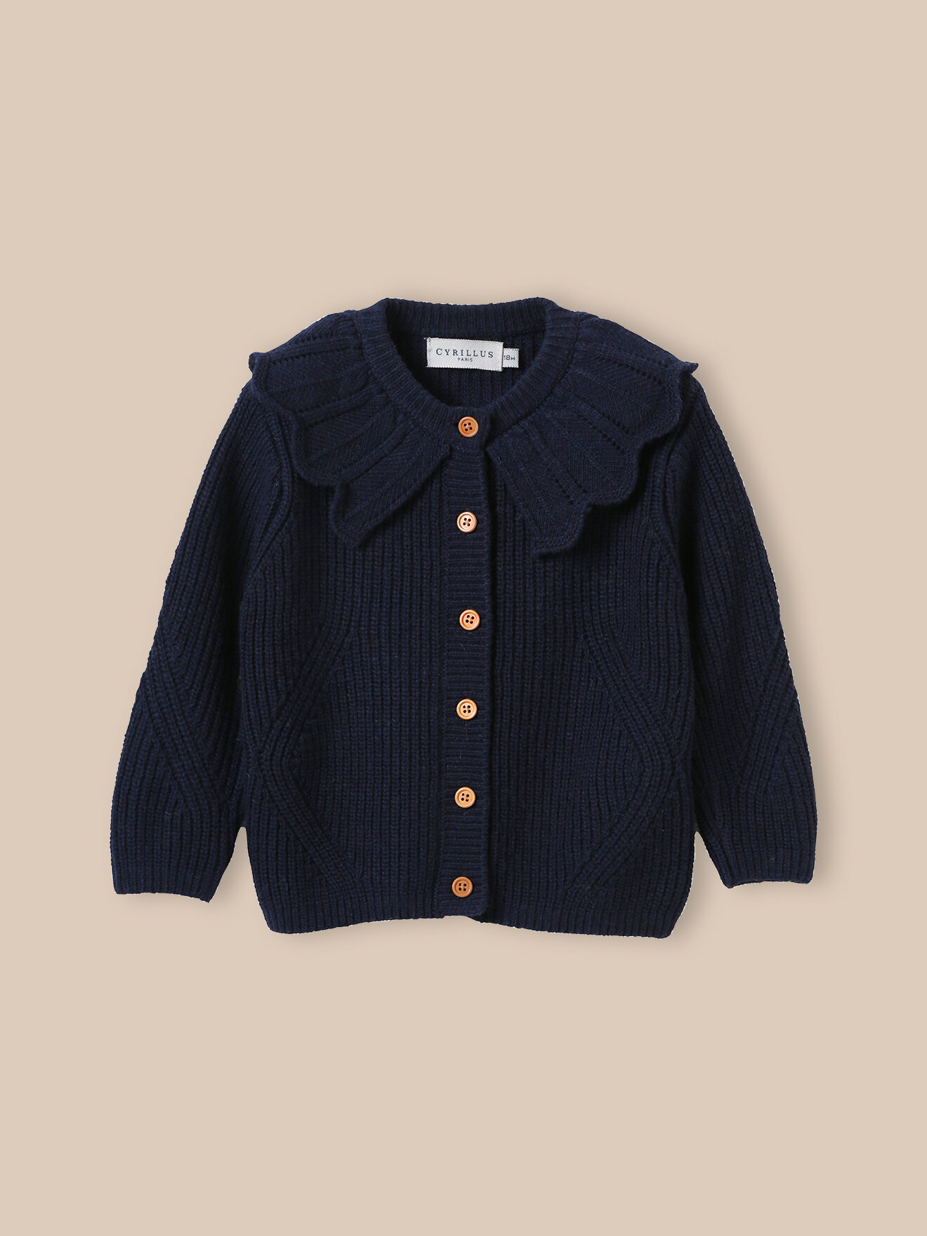 Chip wool cardigan CYRILLUS Blue
