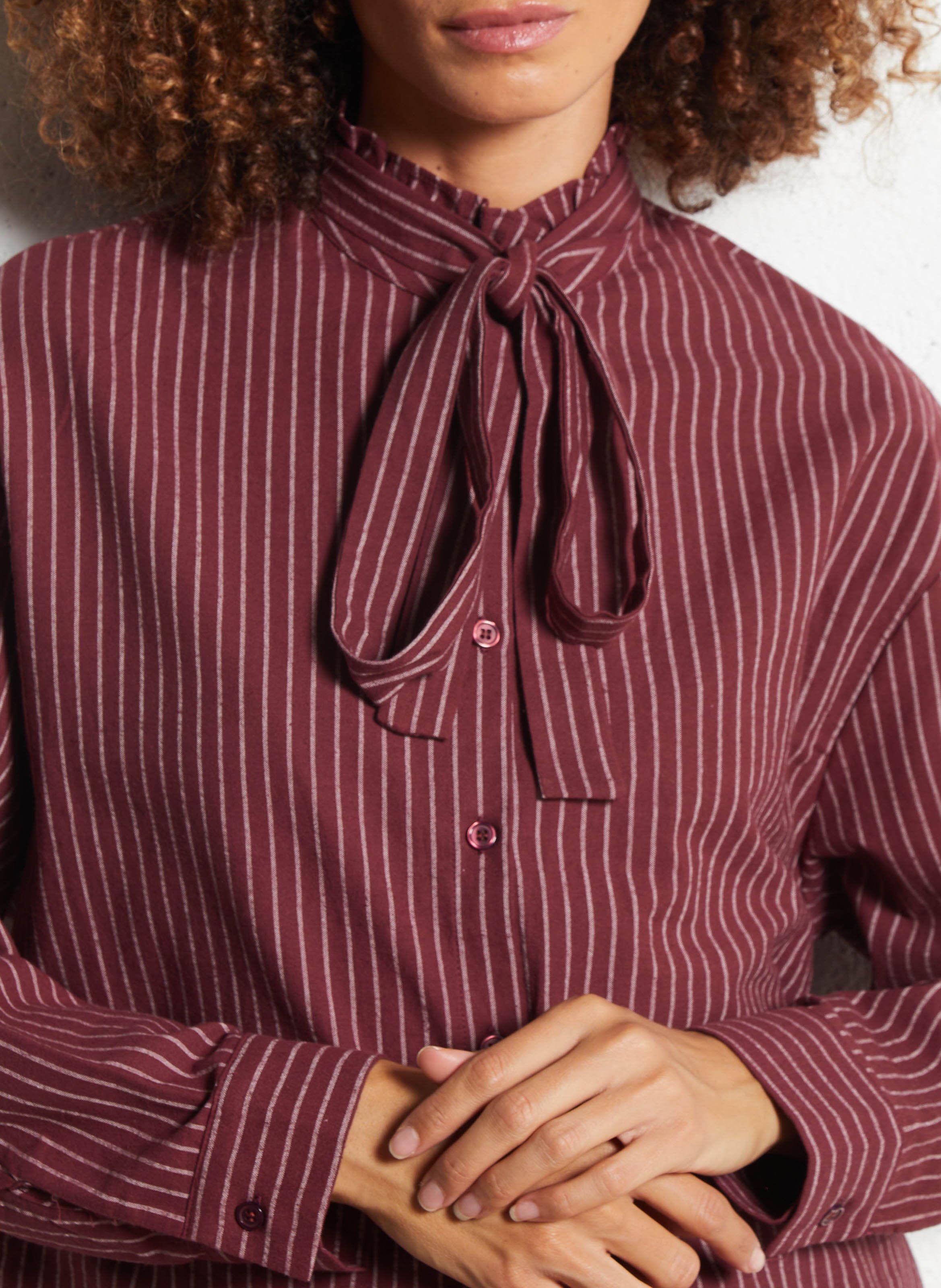 Chemise oversize en coton SEE U SOON Prune