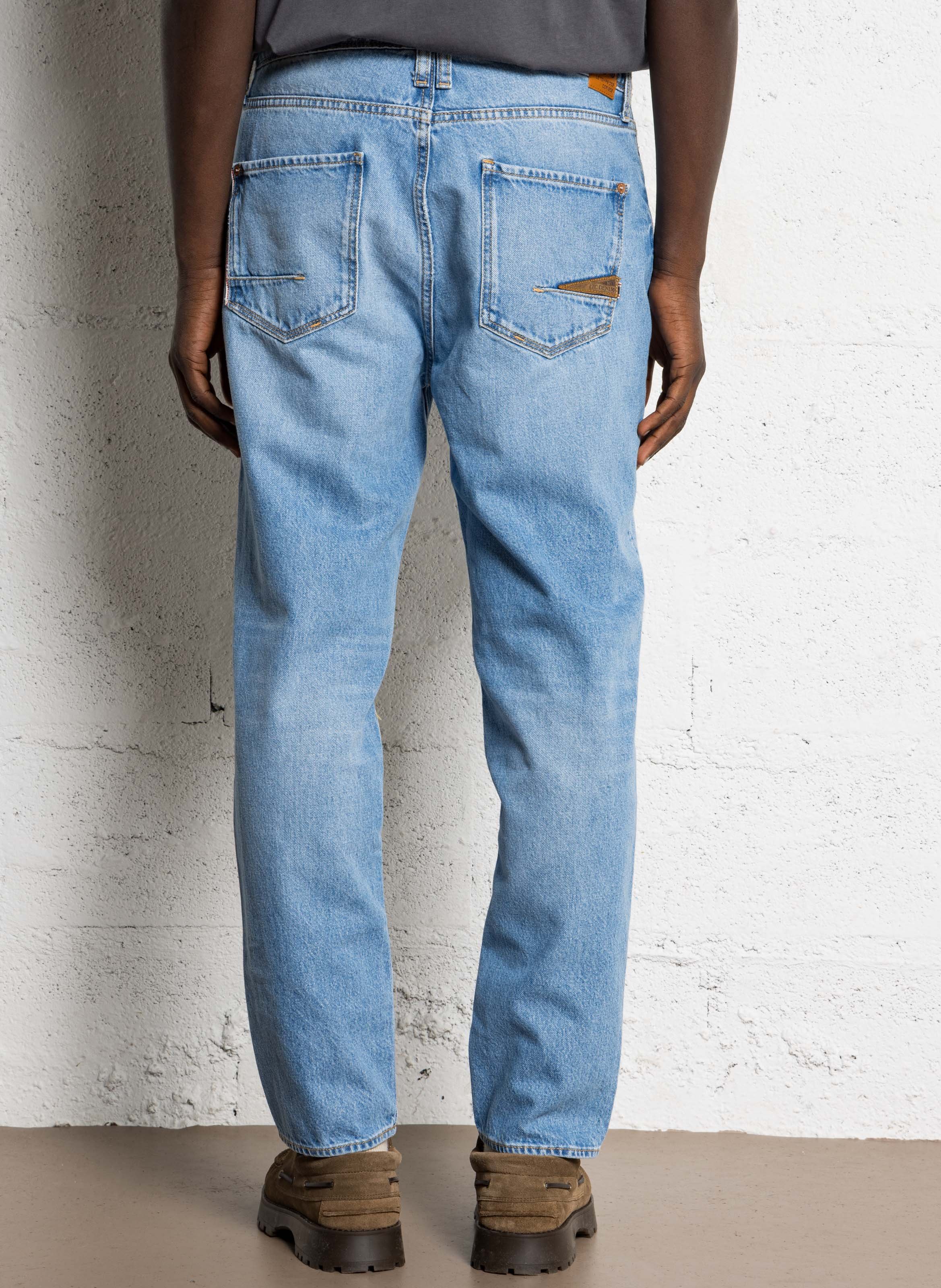 Cotton straight jeans LE TEMPS DES CERISES Blue