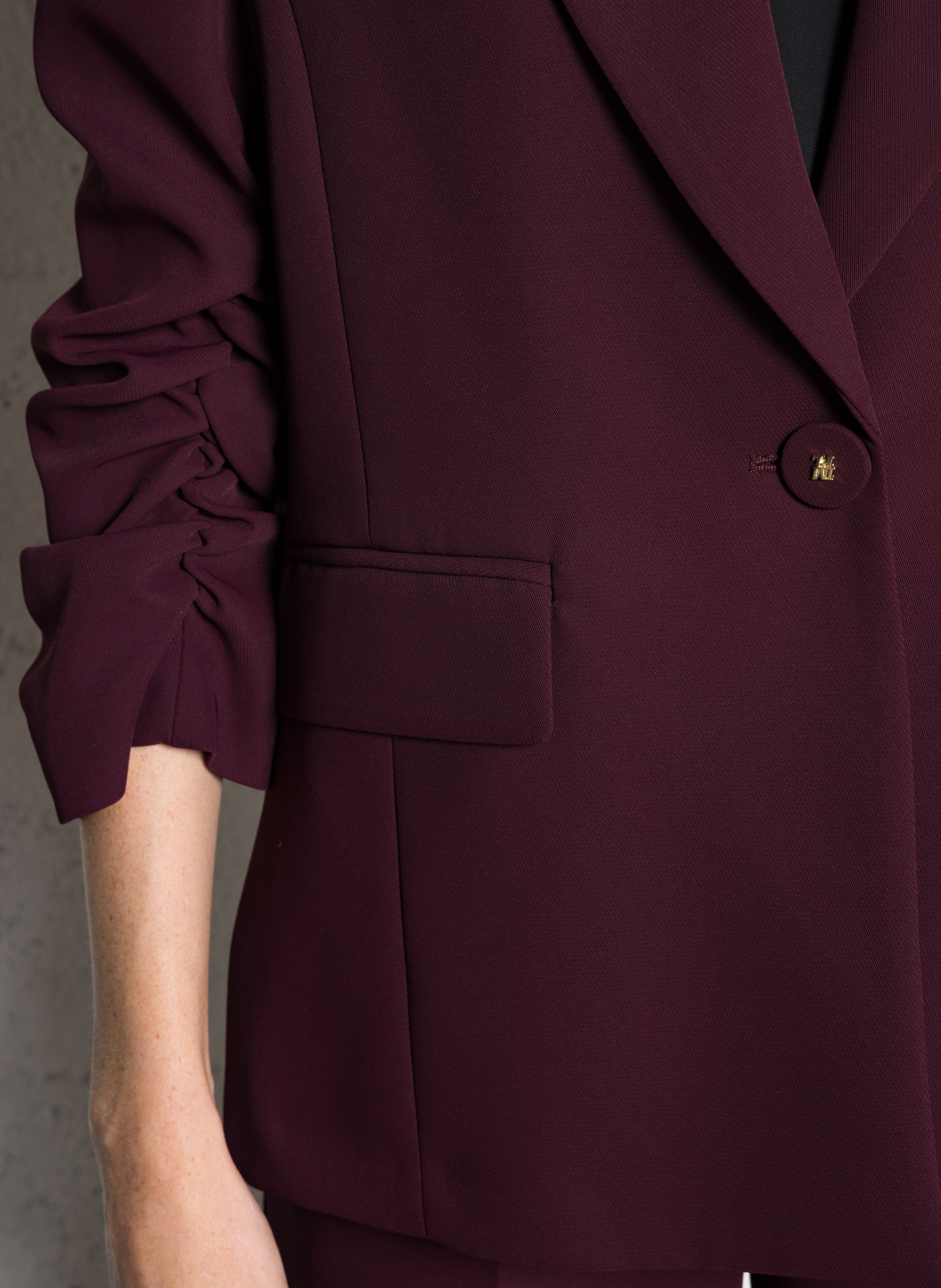 Oversized blazer jacket with notched lapel IMPERIAL Red