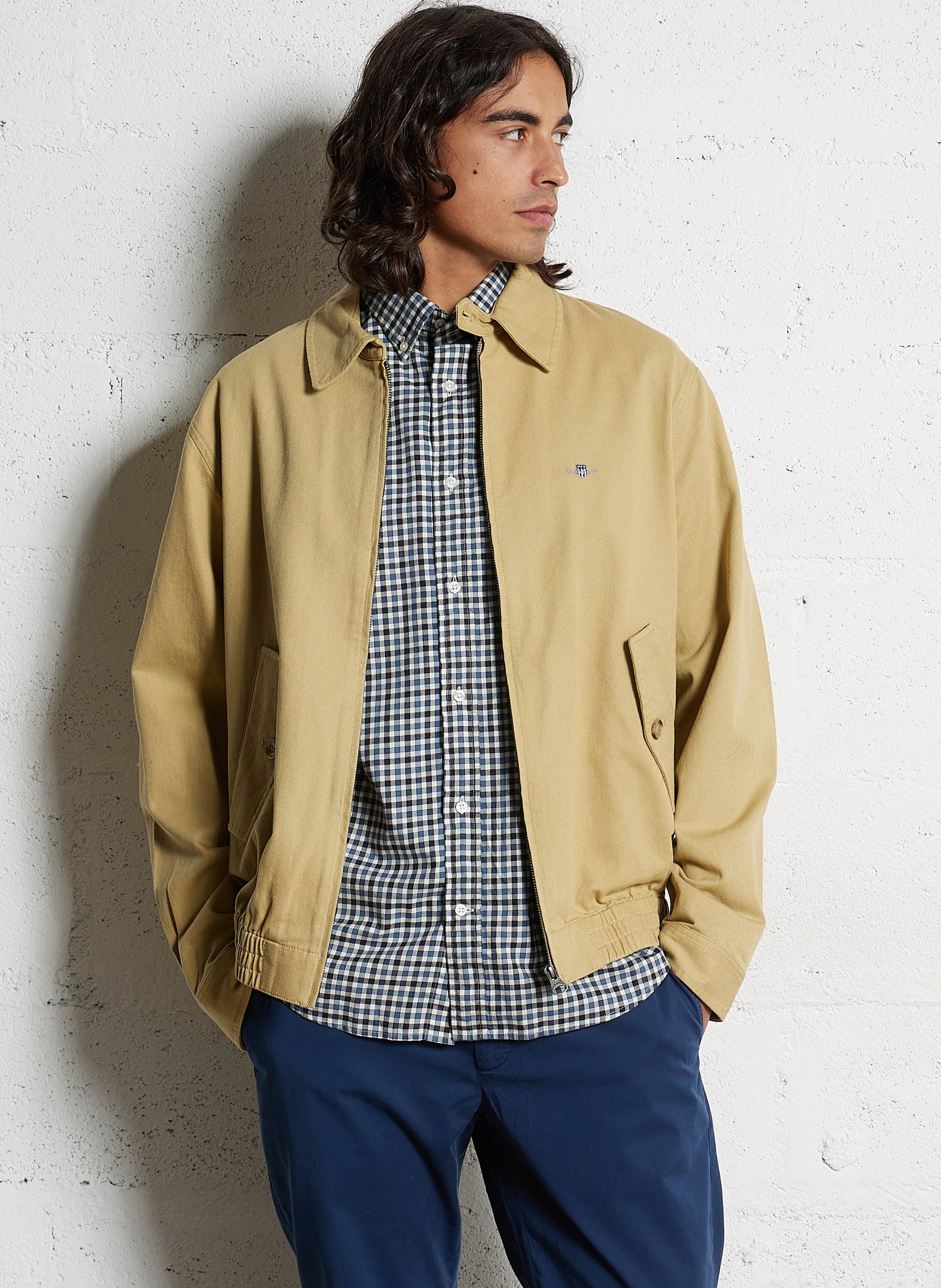 Veste col classique en coton GANT Beige
