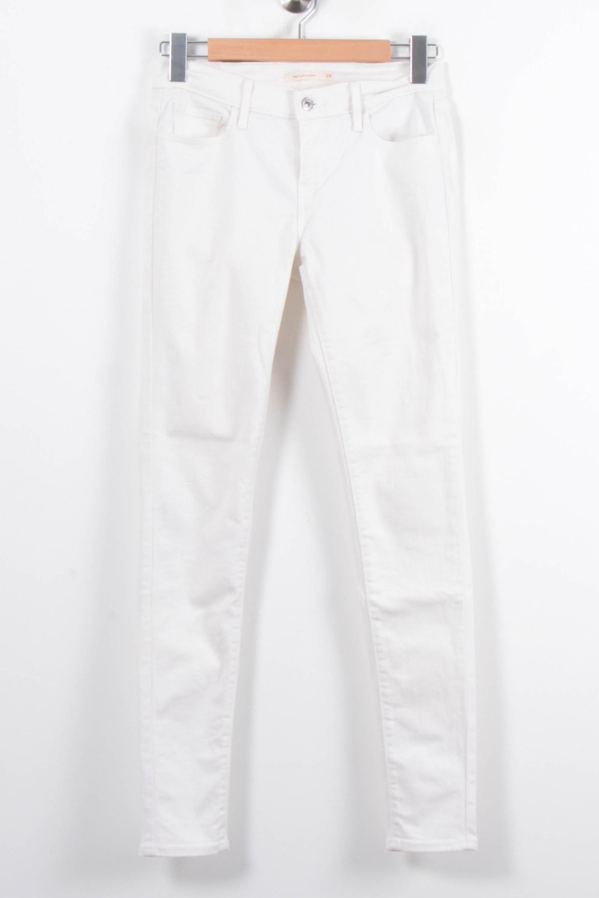 Cropped slim jeans with studs LEVI'S - Seconde main White