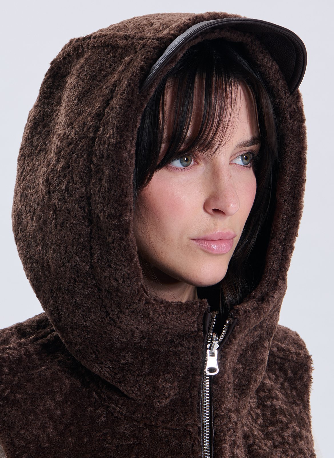 Detachable hood ZAPA Brown