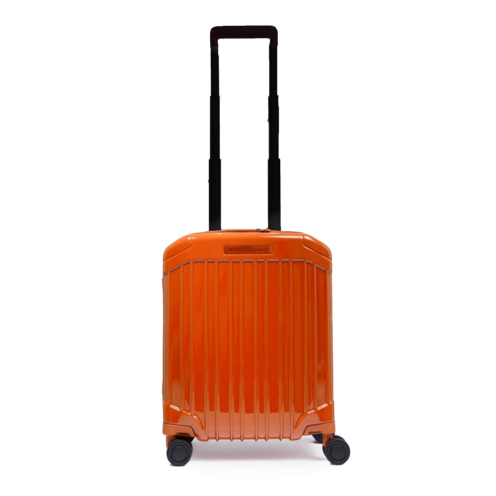 Under-seat trolley suitcase with 2 wheels, TSA lock, and removable washable lining PIQUADRO Orange