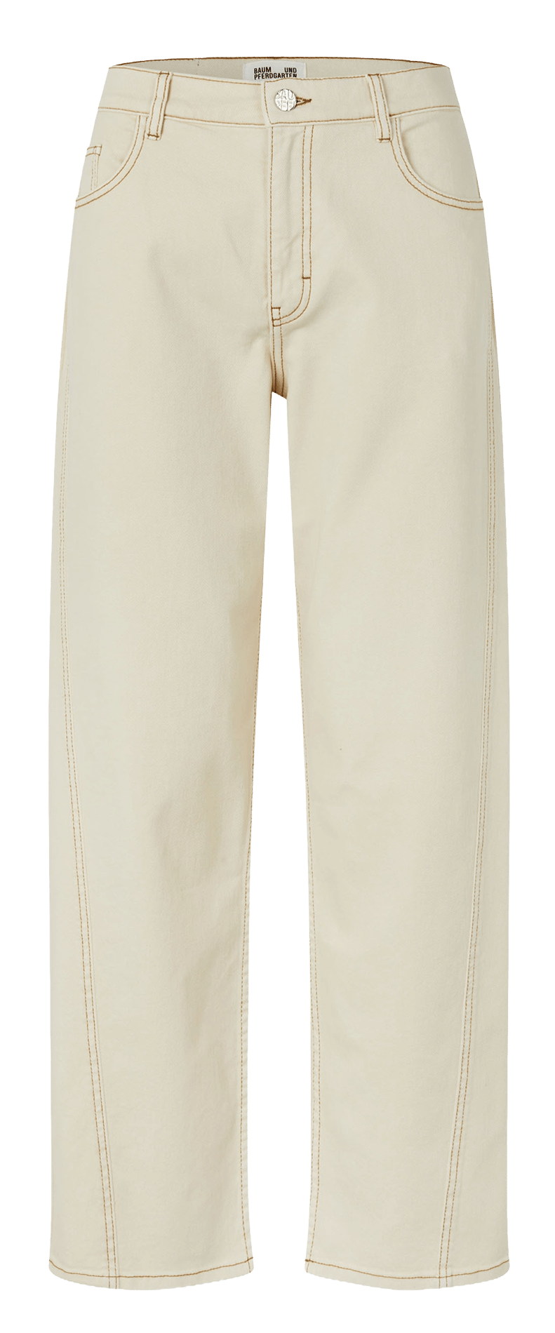 Straight organic cotton-blend jeans BAUM UND PFERDGARTEN White