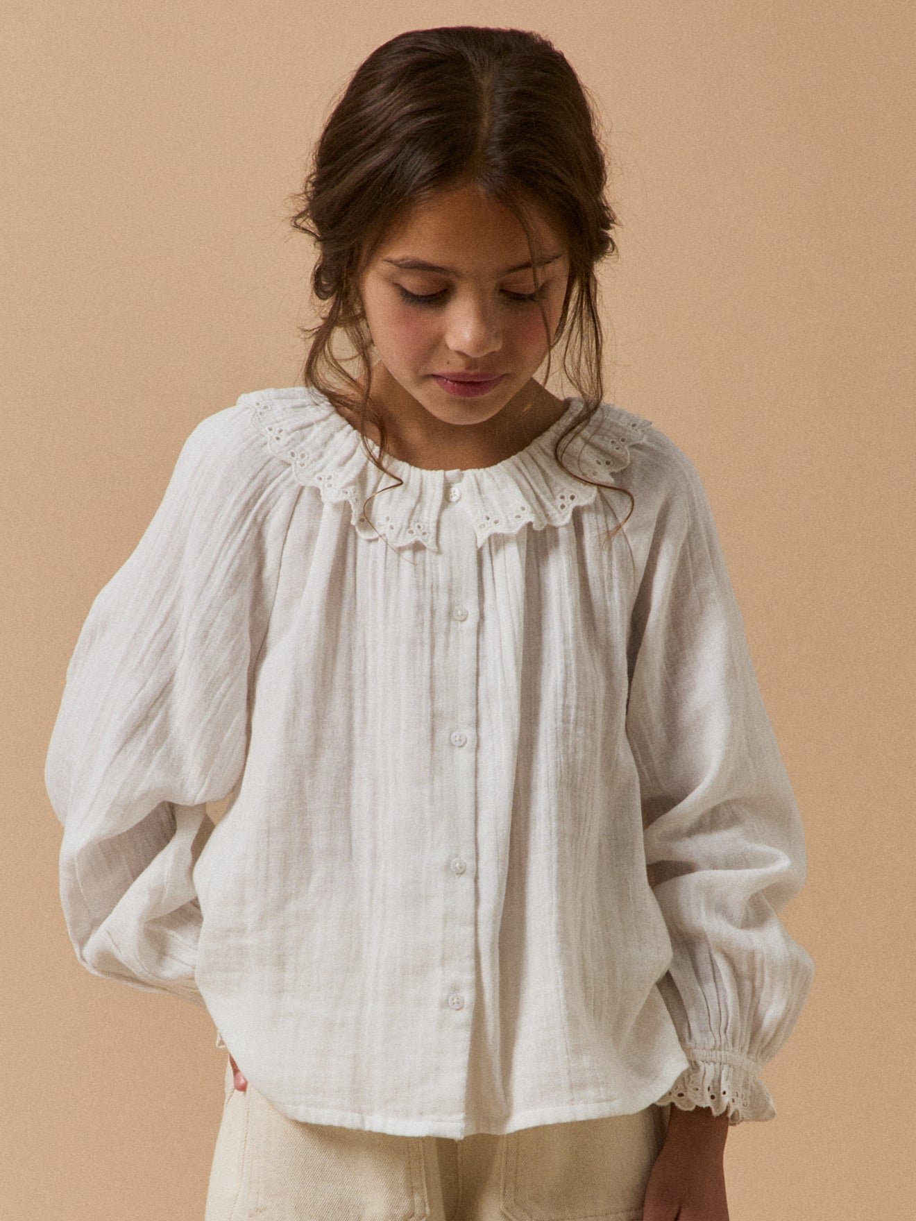 Cotton gauze shirt CYRILLUS White