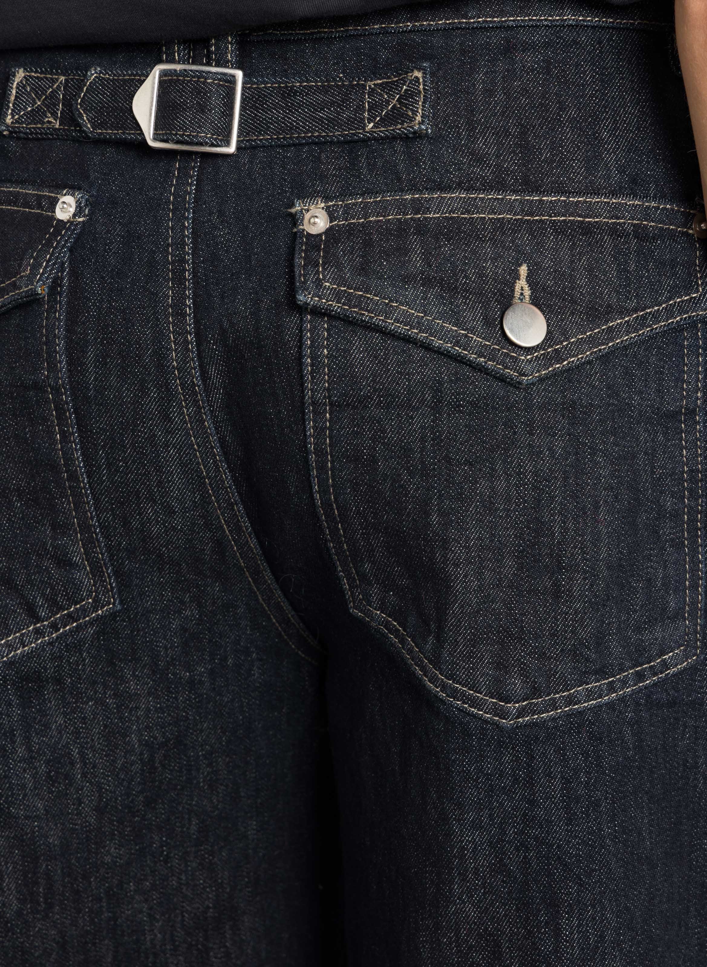 Wide leg organic cotton blend jeans SOEUR Blue