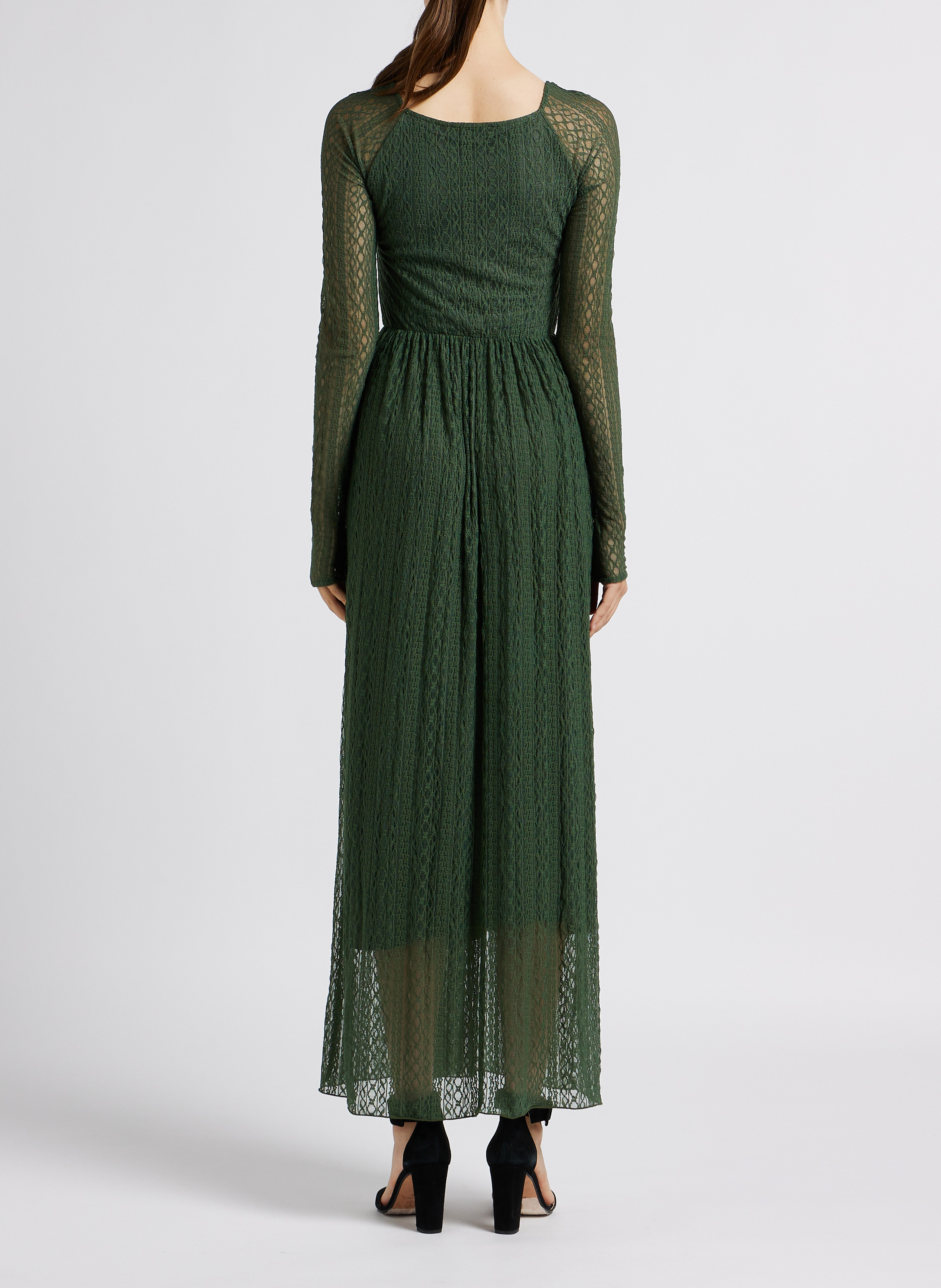 Robe longue corset en dentelle MAX&Co. Vert