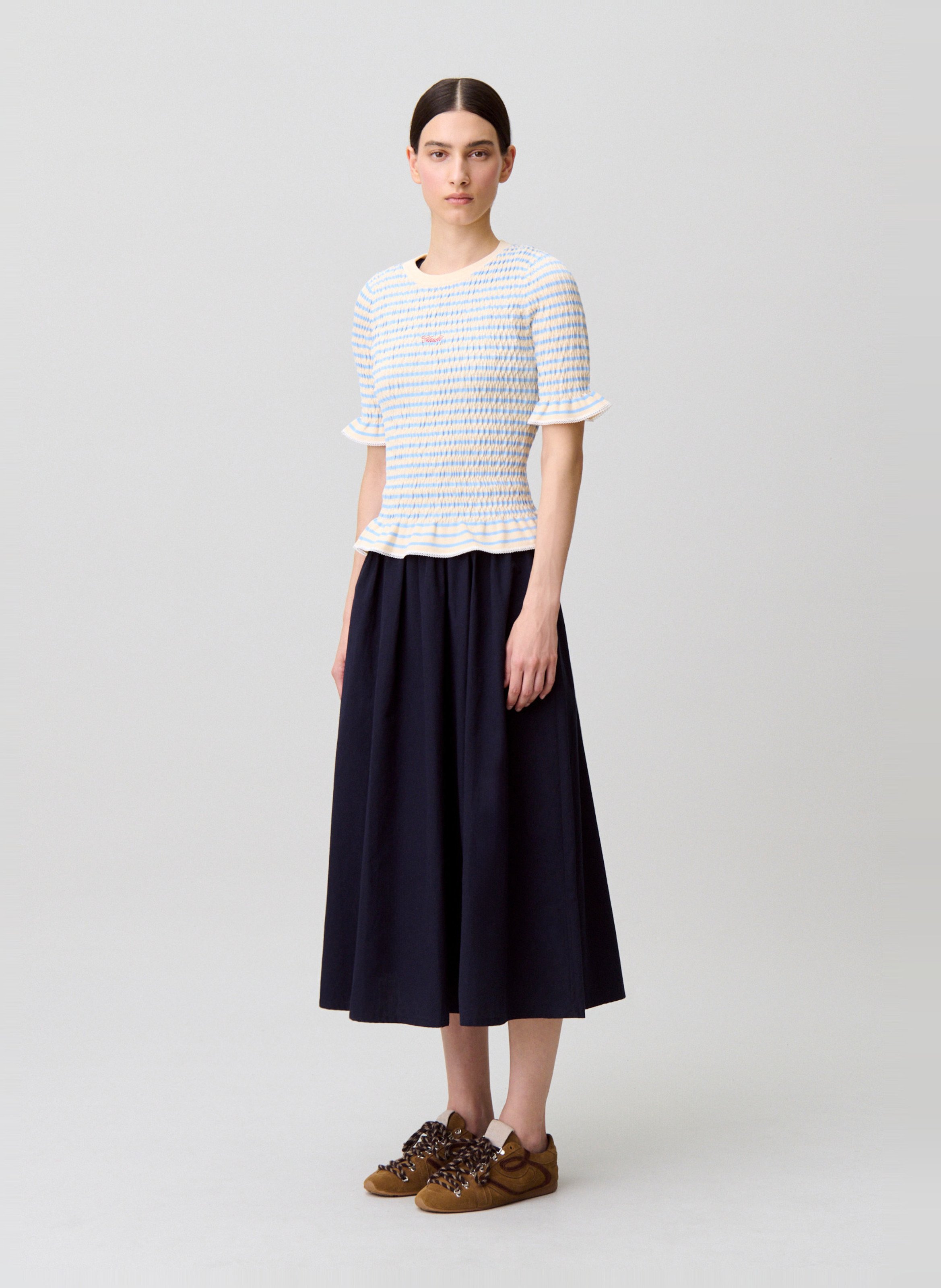 Fitted round-neck knit top CLAUDIE PIERLOT Multicolored