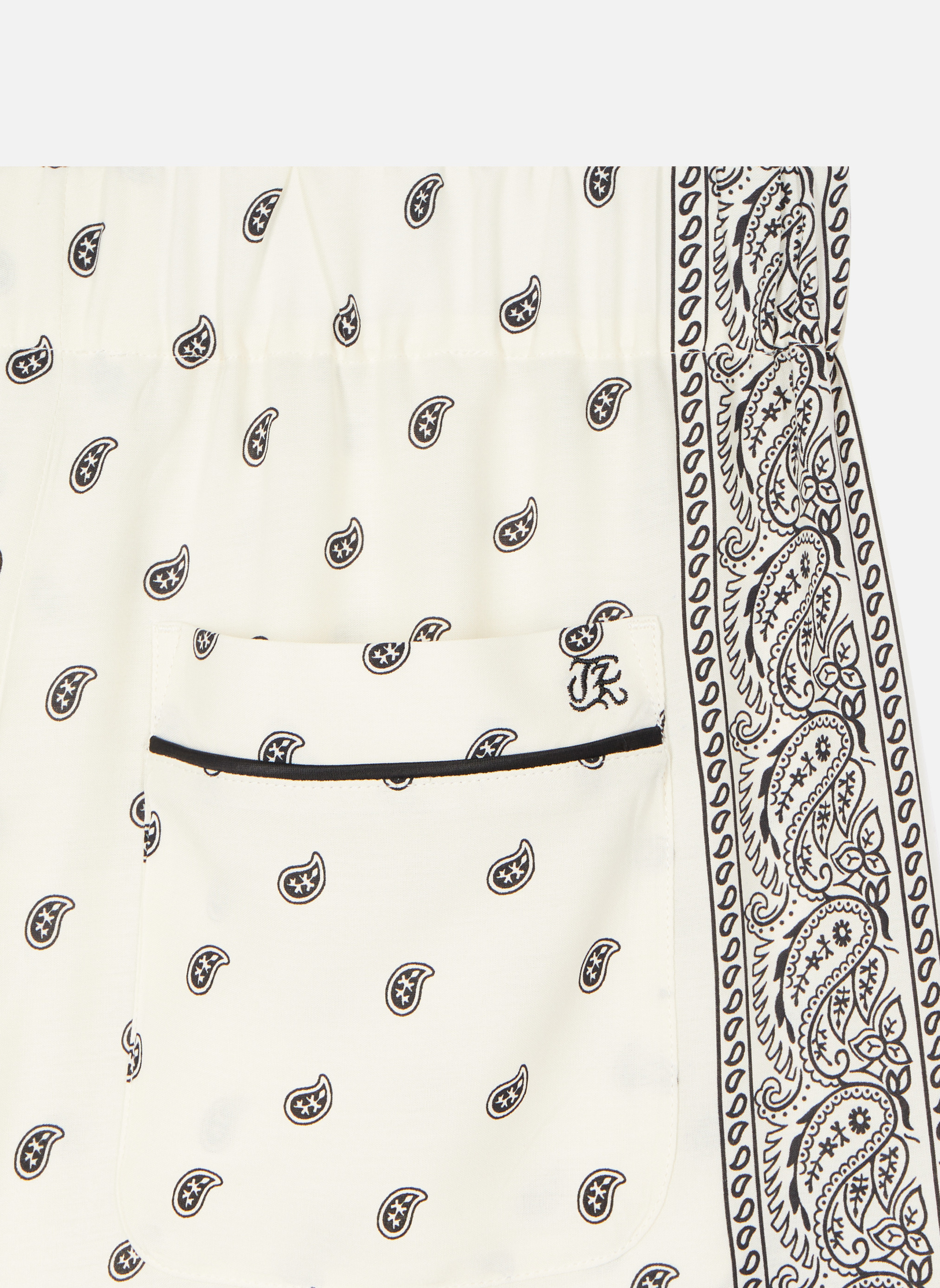 Straight fluid printed bandana pants THE KOOPLES White