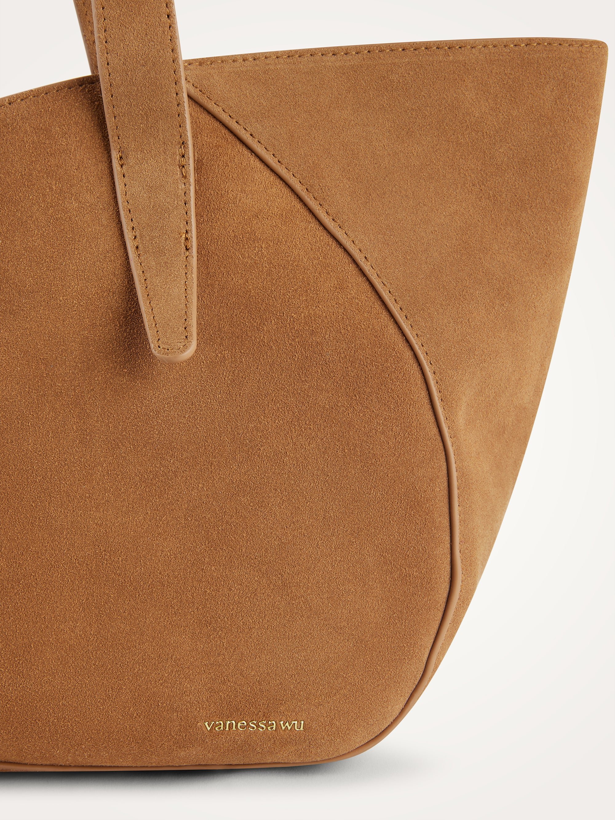 Oversized tote bag with handles and shoulder strap VANESSA WU Brown