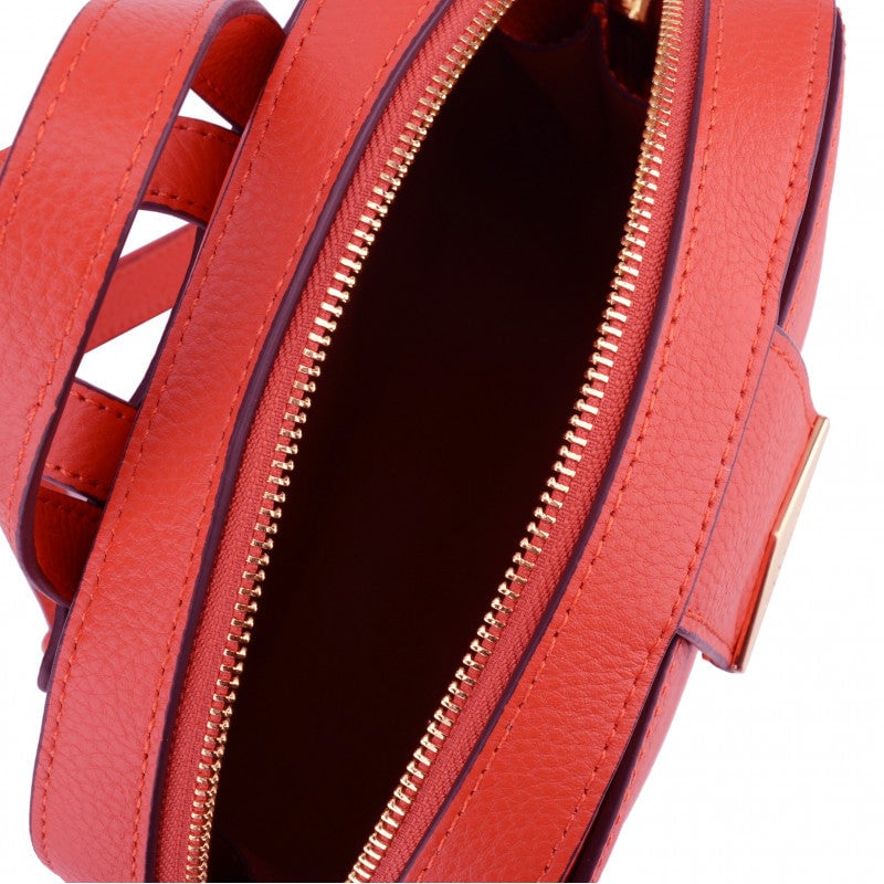 Calfskin leather backpack Red