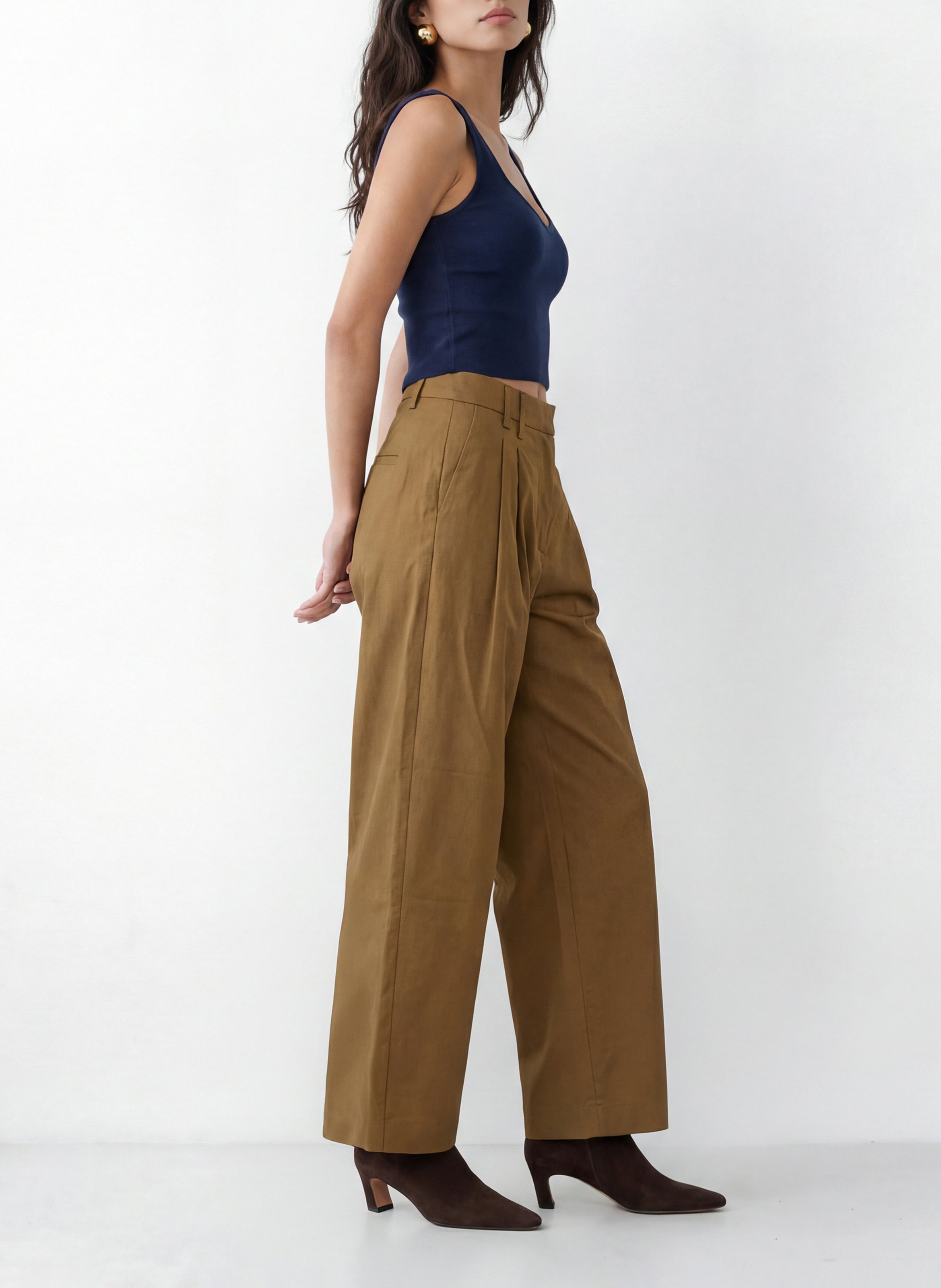 Cotton-blend chinos KOOKAI Beige