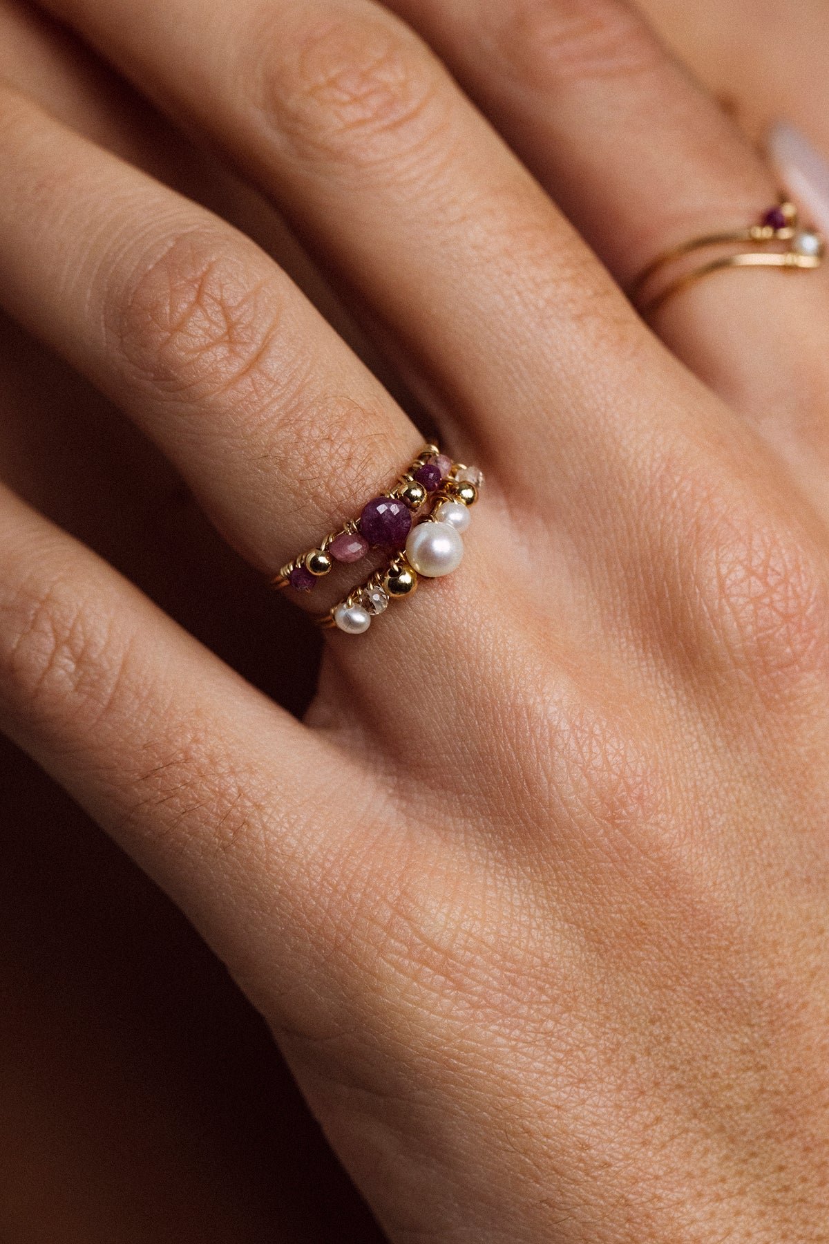 Bague vénus - grenadine YAY Rose