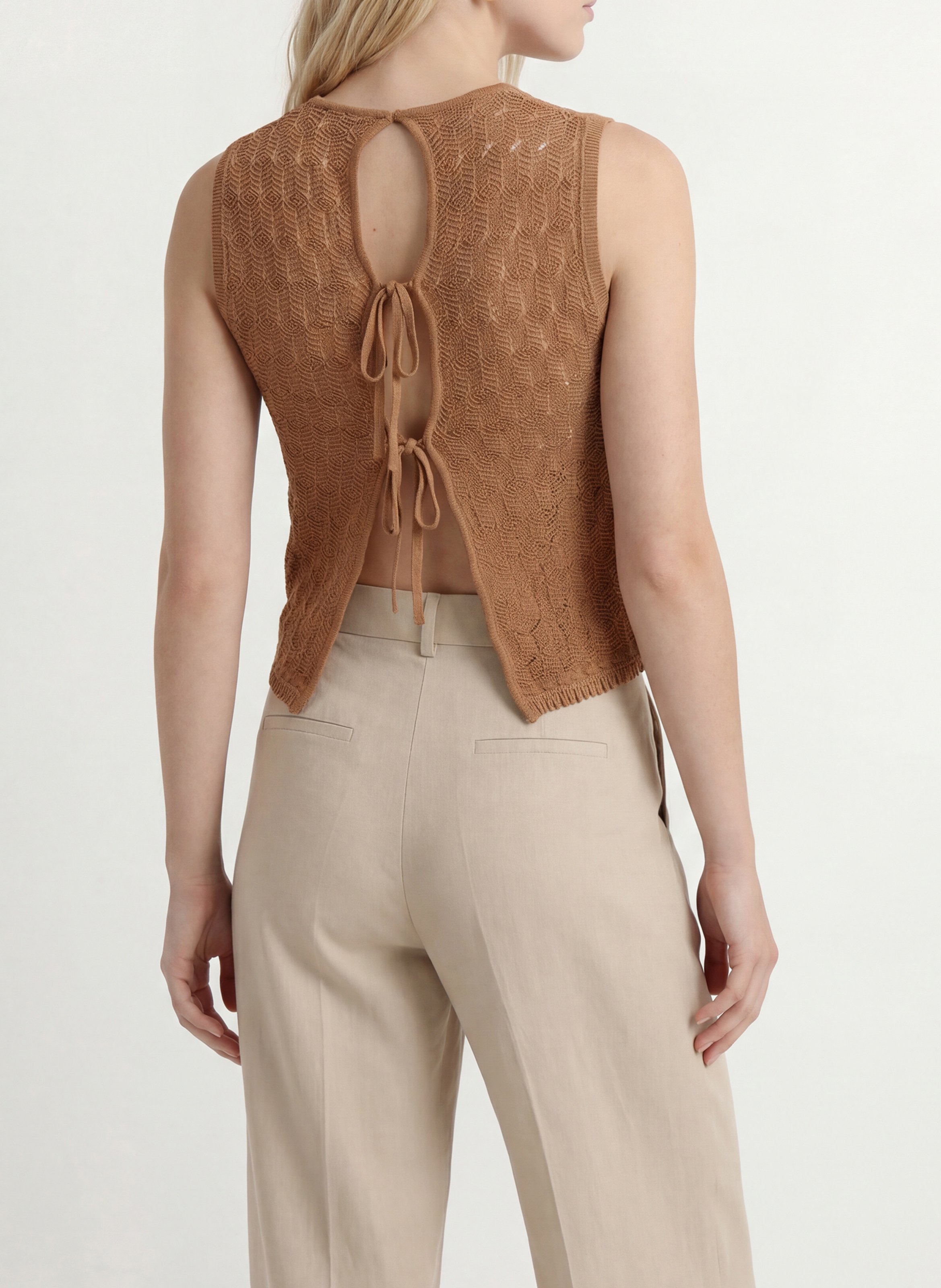 Ärmelloses Top mit offenem Rücken KOOKAI Braun