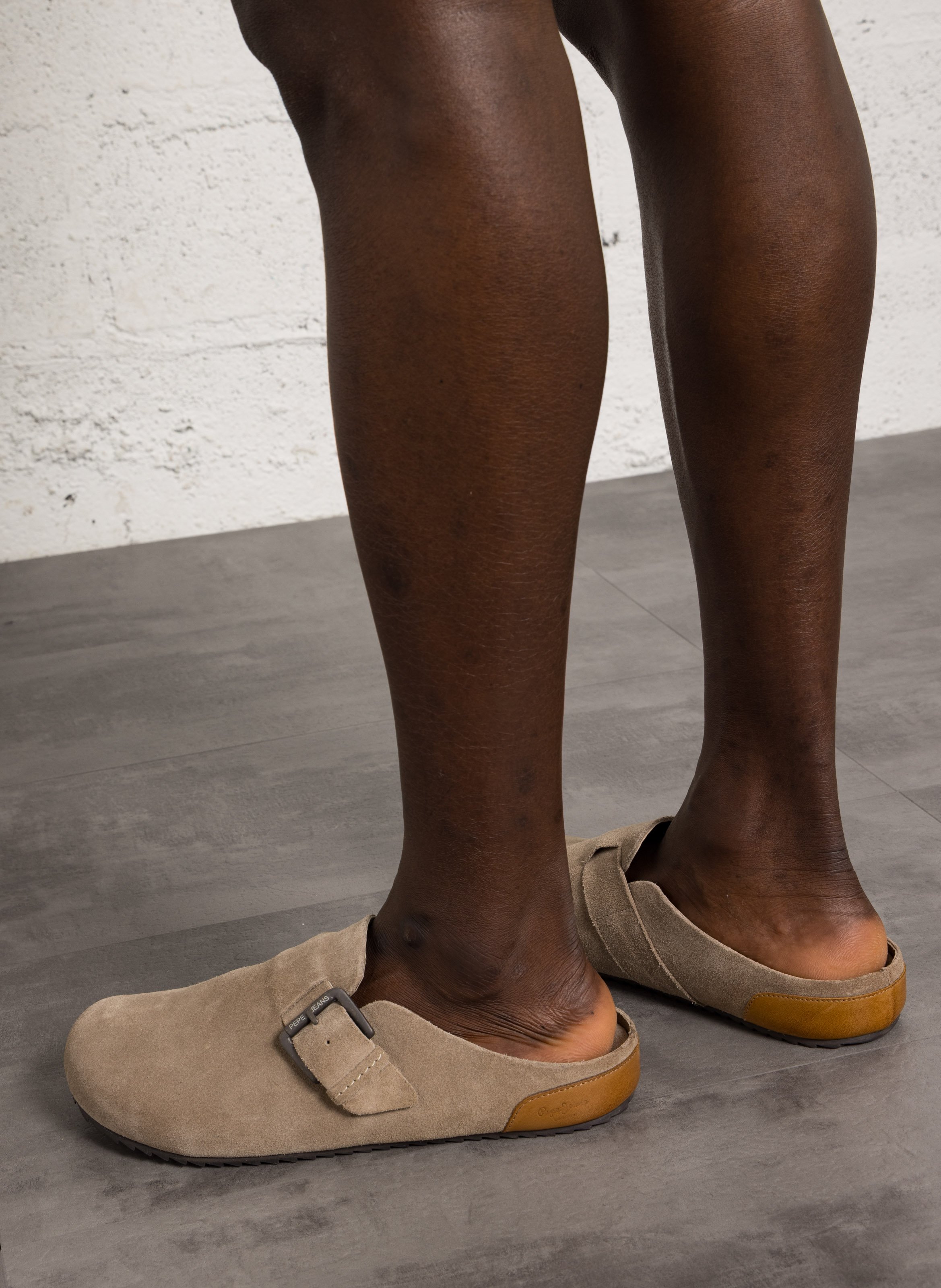 Mules en cuir  PEPE JEANS Marron