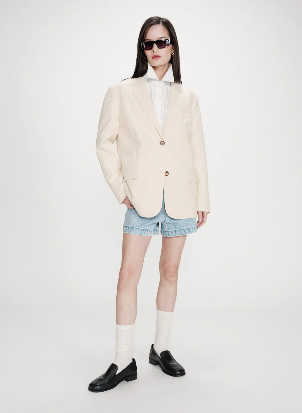 Plain straight blazer GRACE ET MILA Yellow