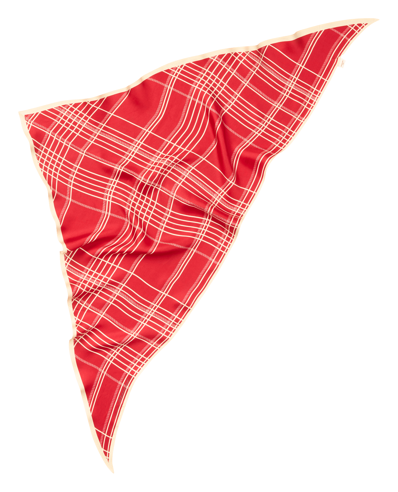 Silk triangle scarf BECKSONDERGAARD Red