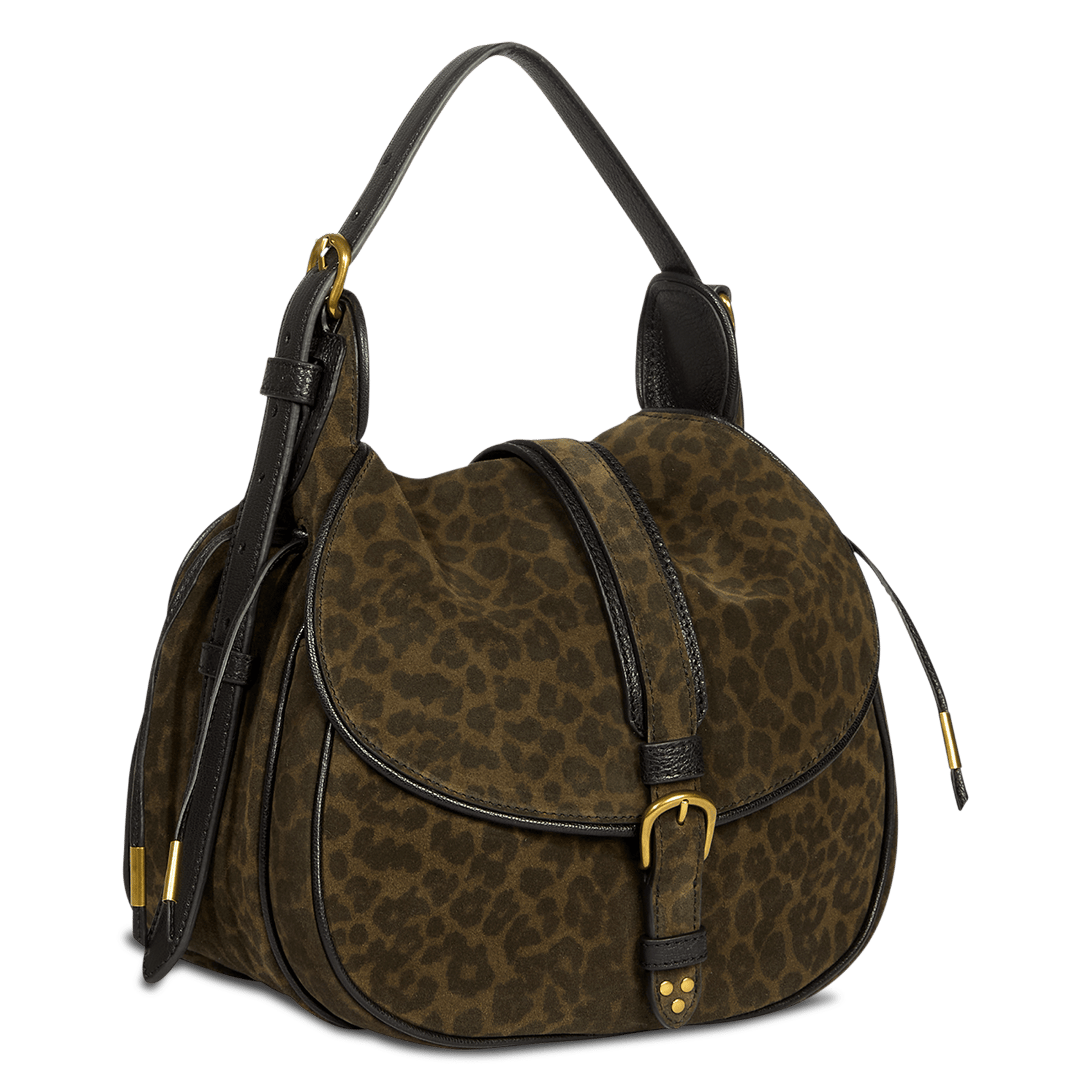 Handtasche aus Veloursleder JEROME DREYFUSS Khaki