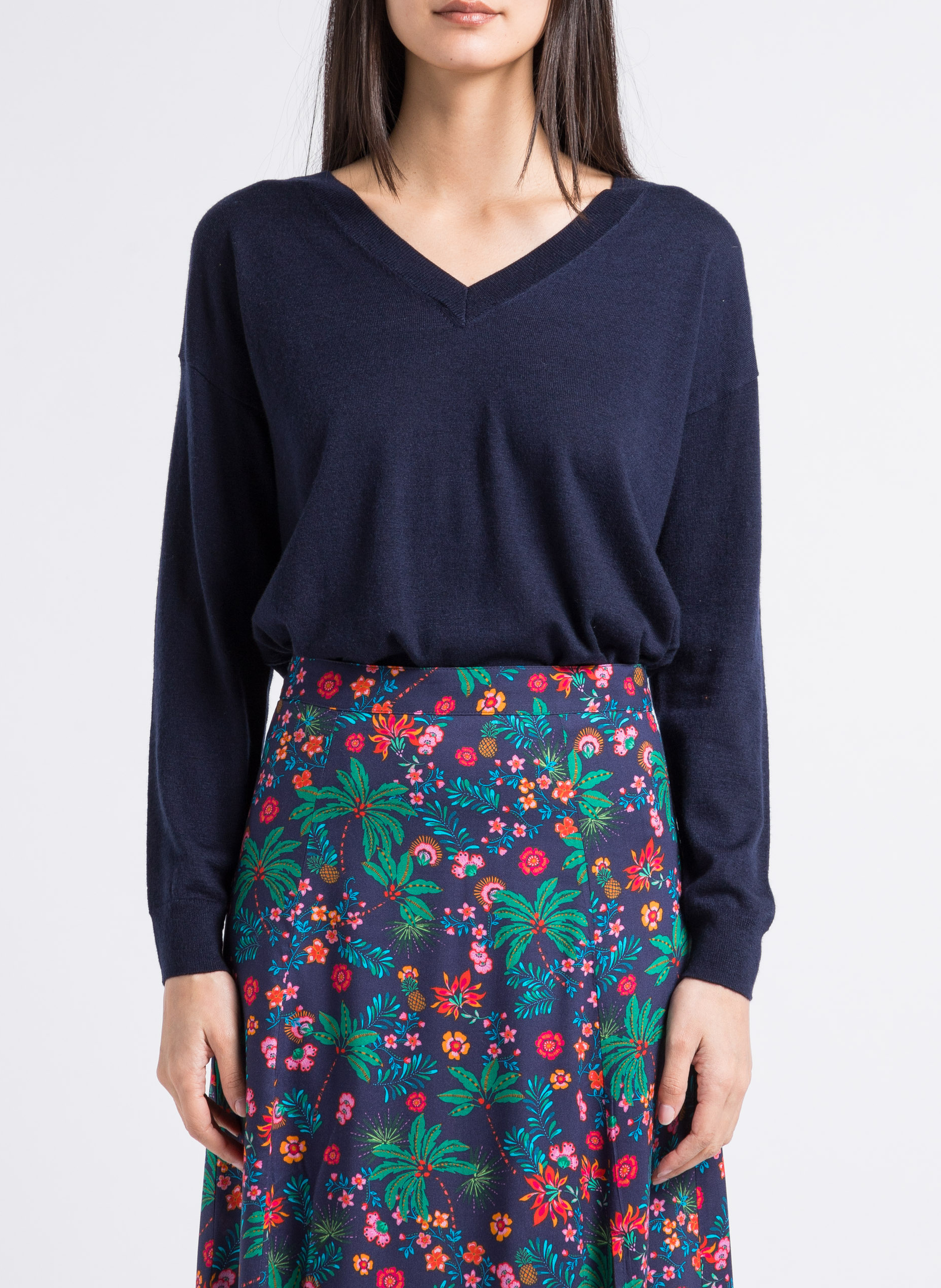 Weiter Feinstrickpullover LA PETITE ETOILE Blau