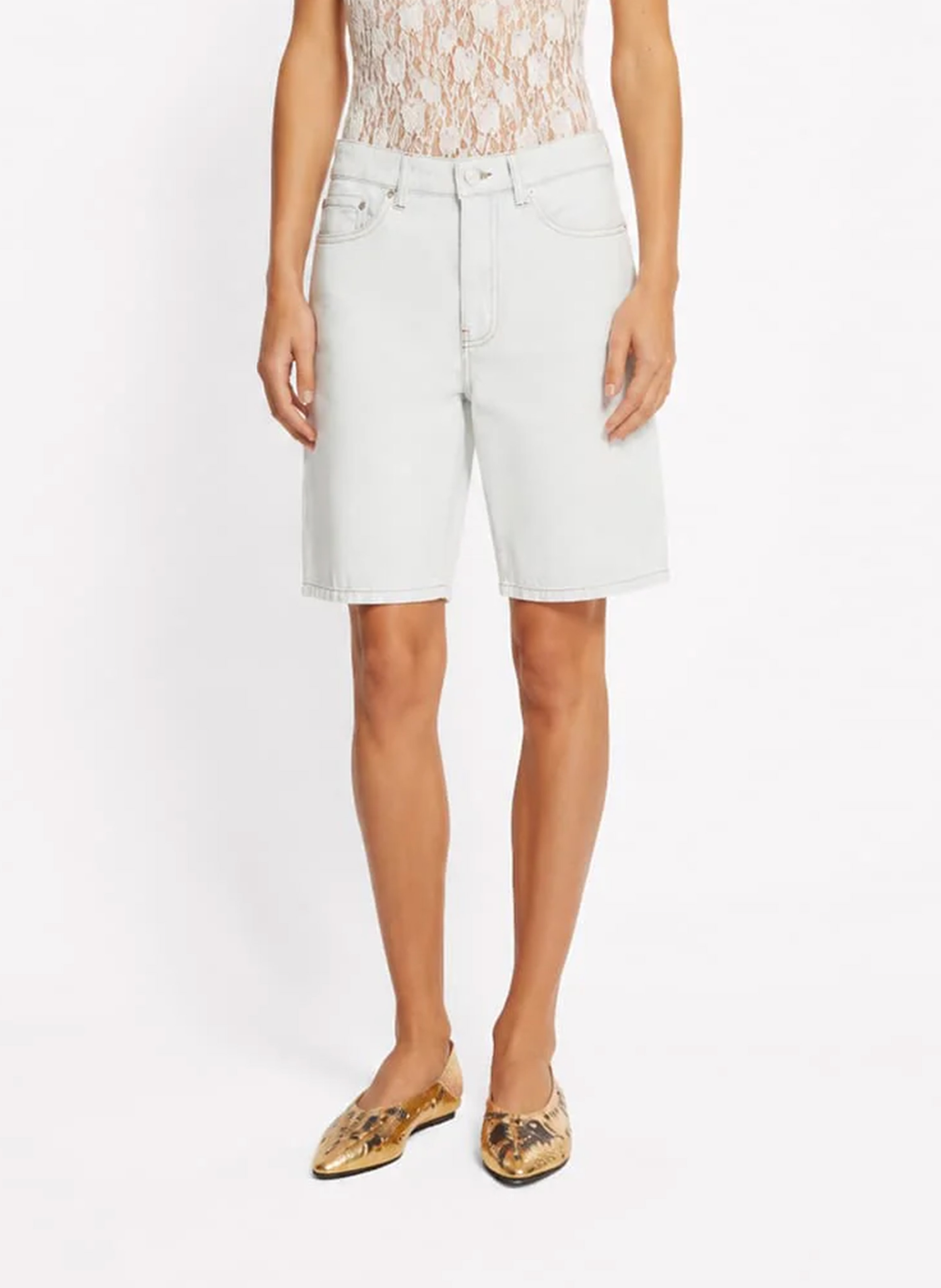 Bermudas en denim taille mi-haute ROSEANNA Bleu