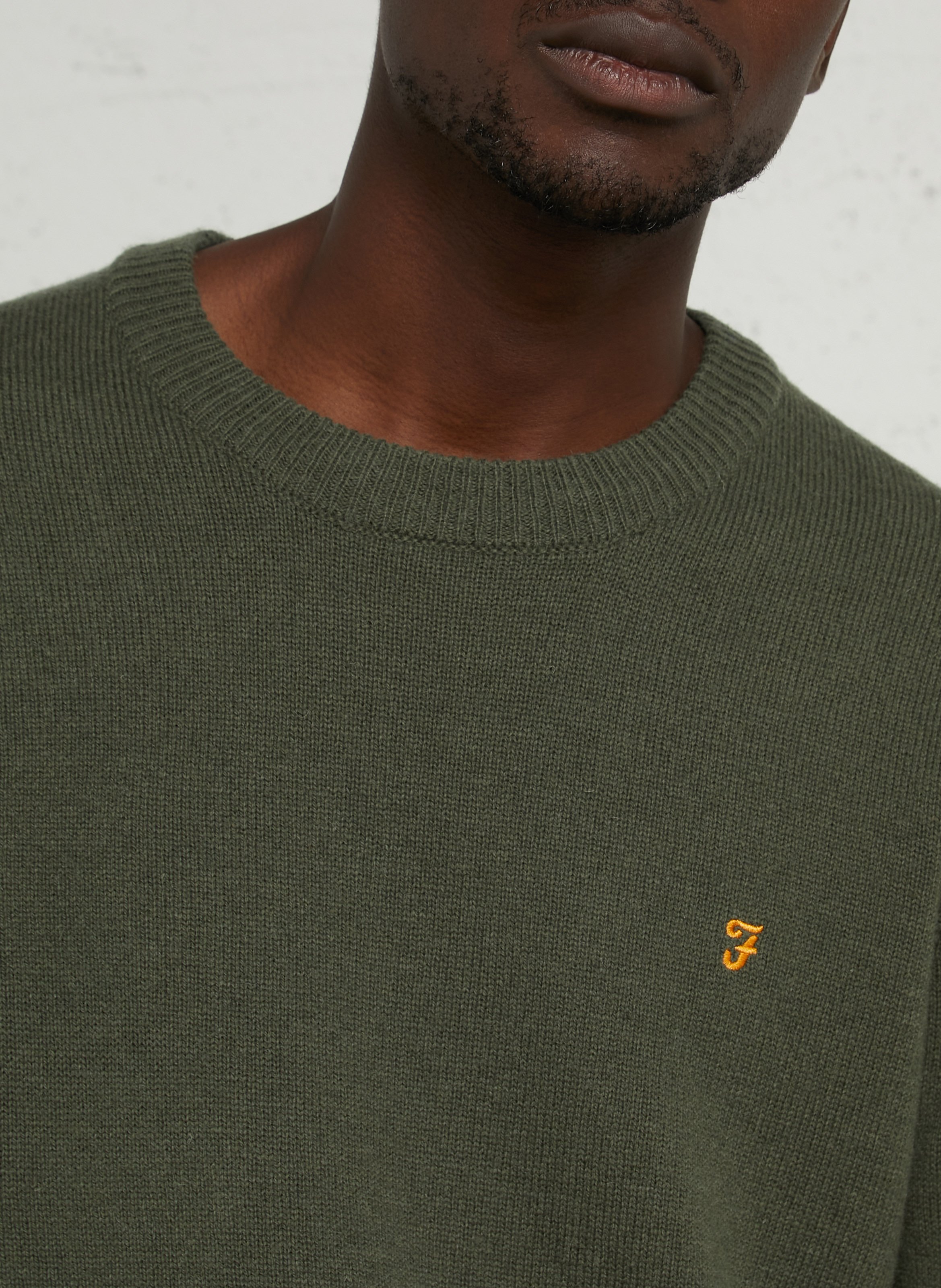 Streifenpullover aus Wolle FARAH Grun