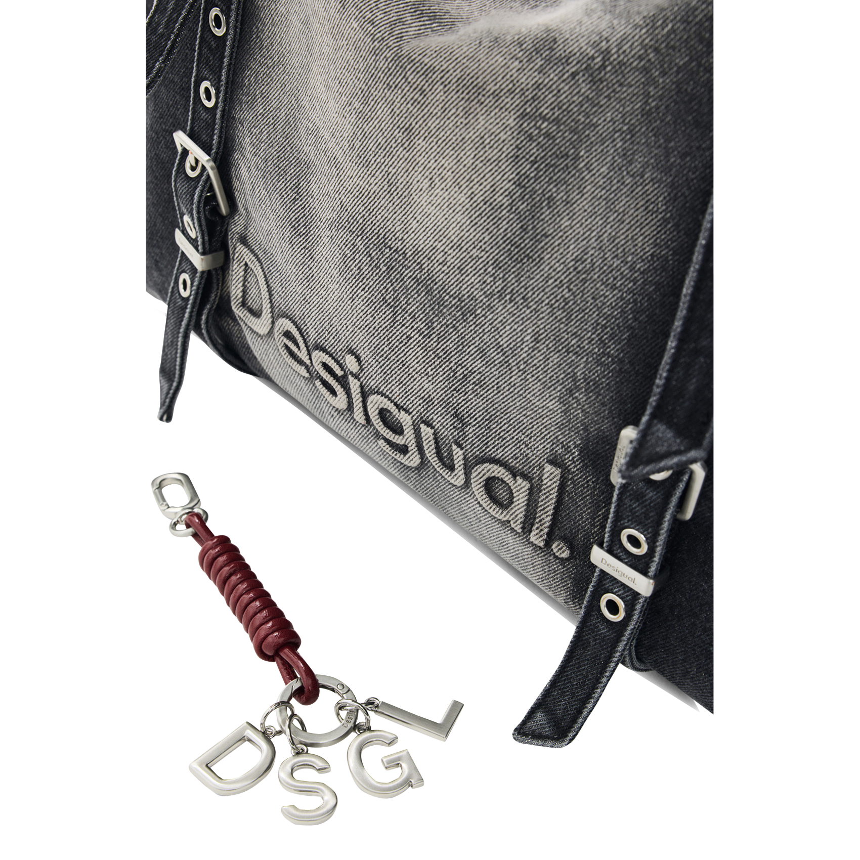 Denim tote bag DESIGUAL Black
