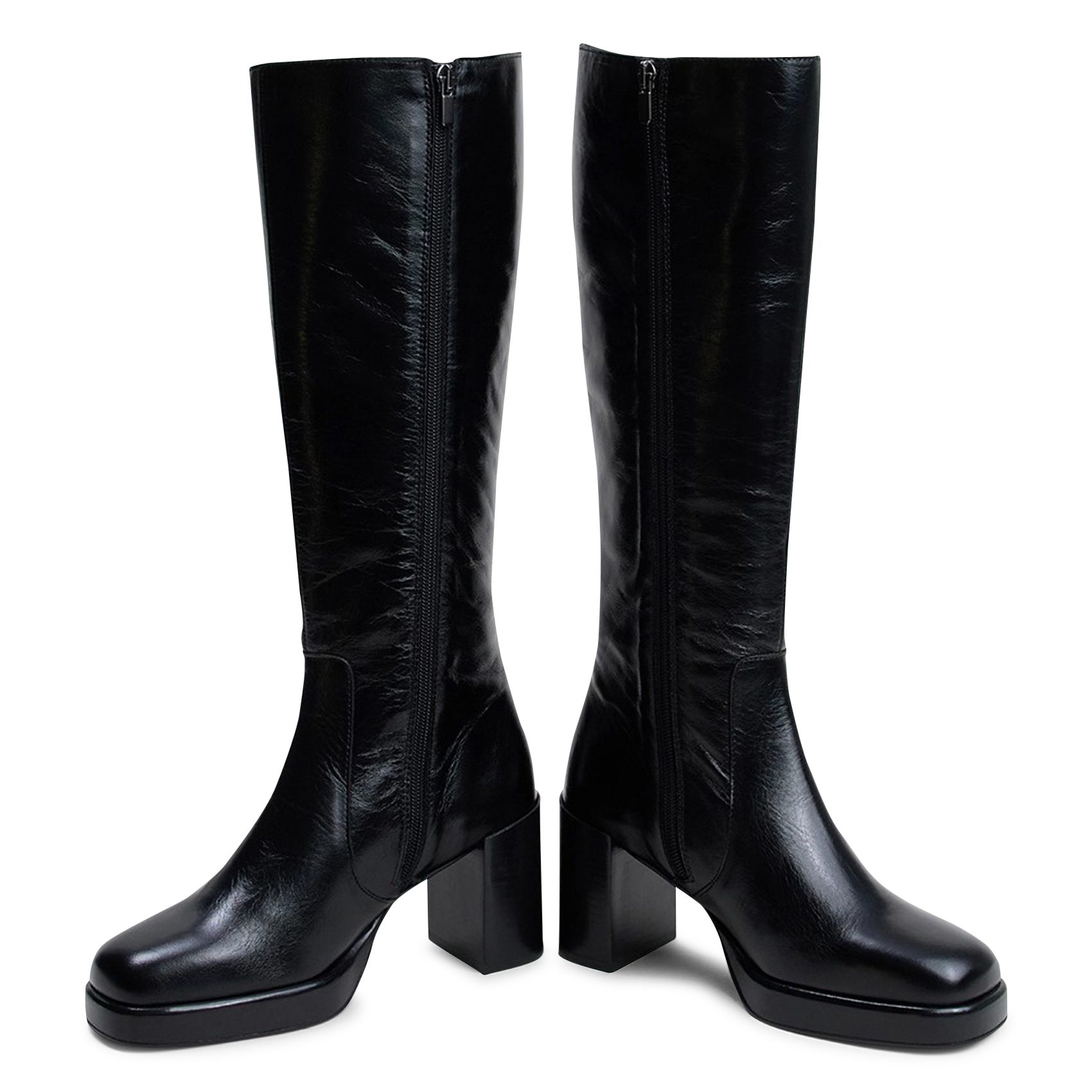 Leather boots JONAK Black