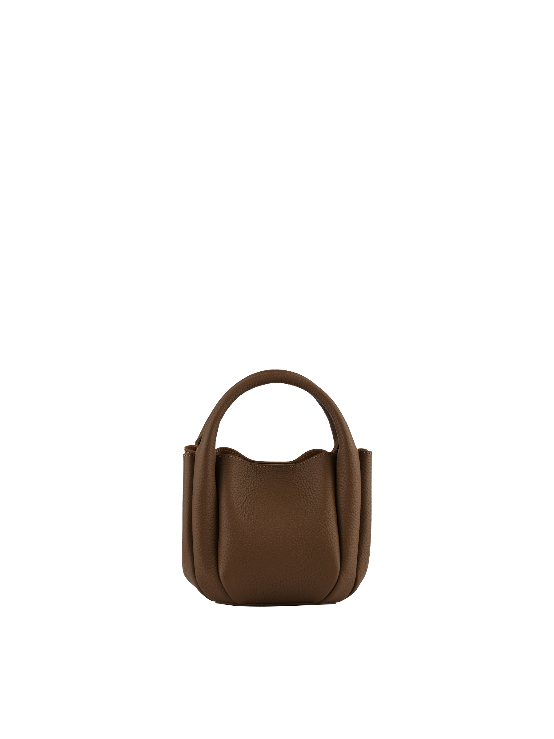 Calfskin leather handbag POURCHET Beige