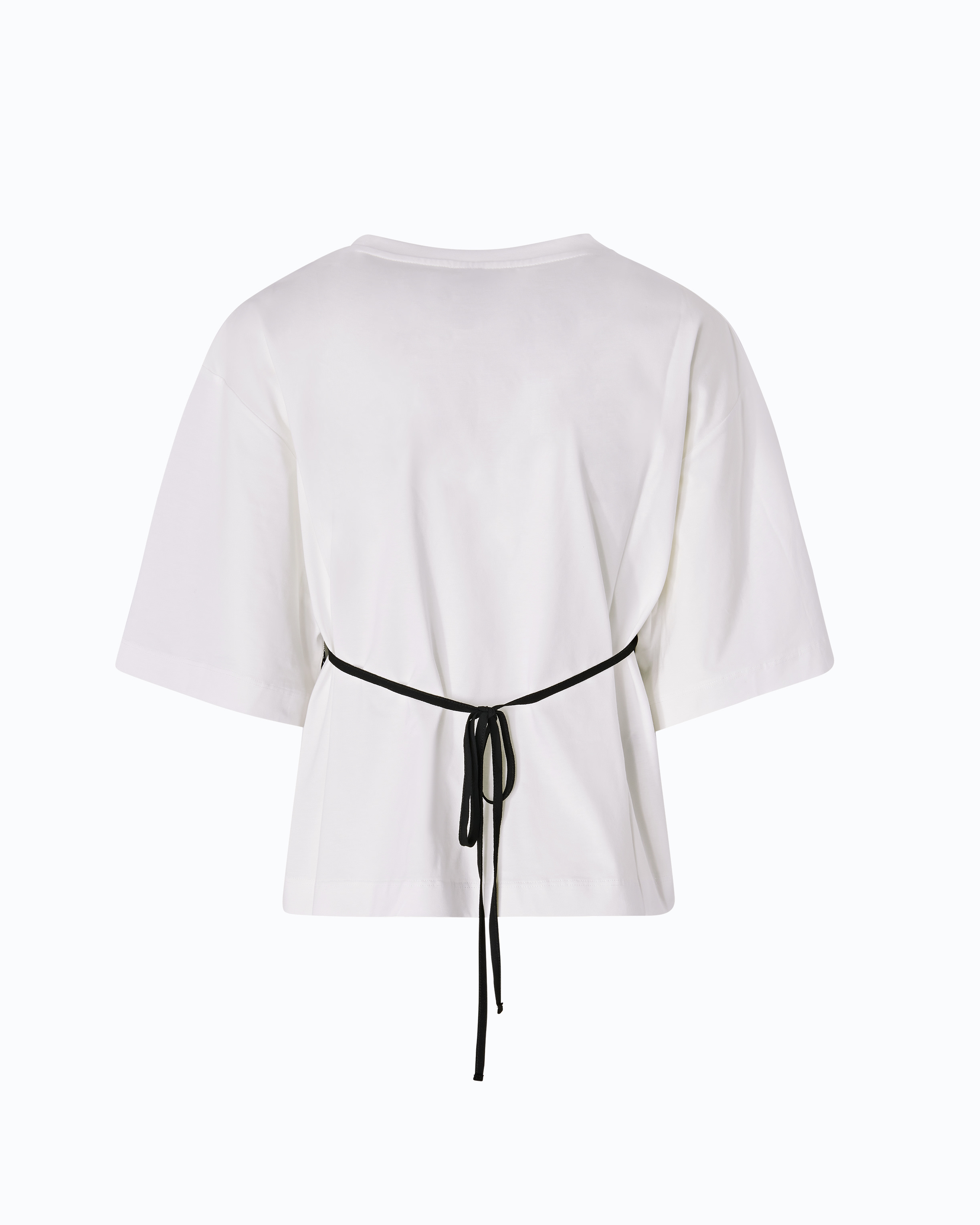 T-shirt with lace top PINKO Stripes