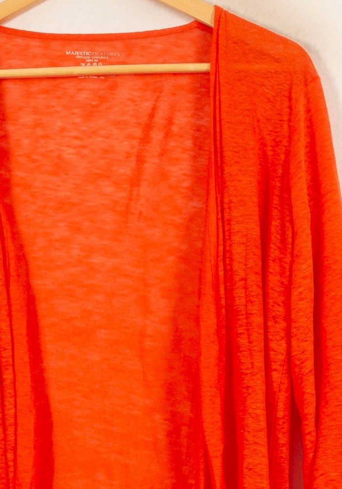 Cardigan MAJESTIC FILATURES - SECONDE MAIN Orange