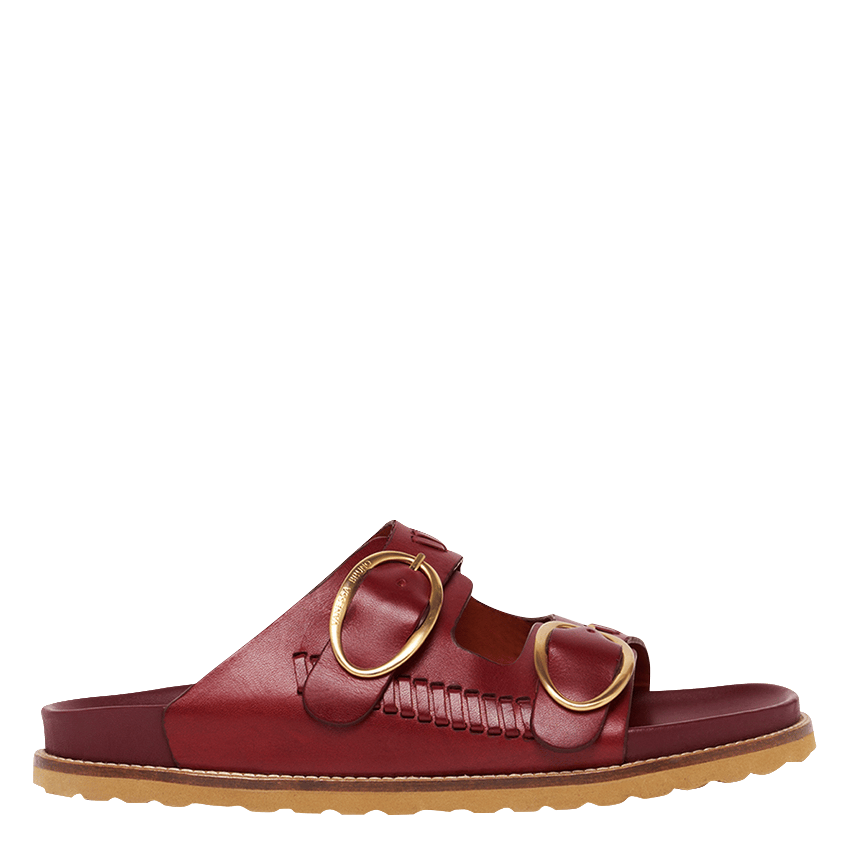 Flache Ledersandalen VANESSA BRUNO Rot