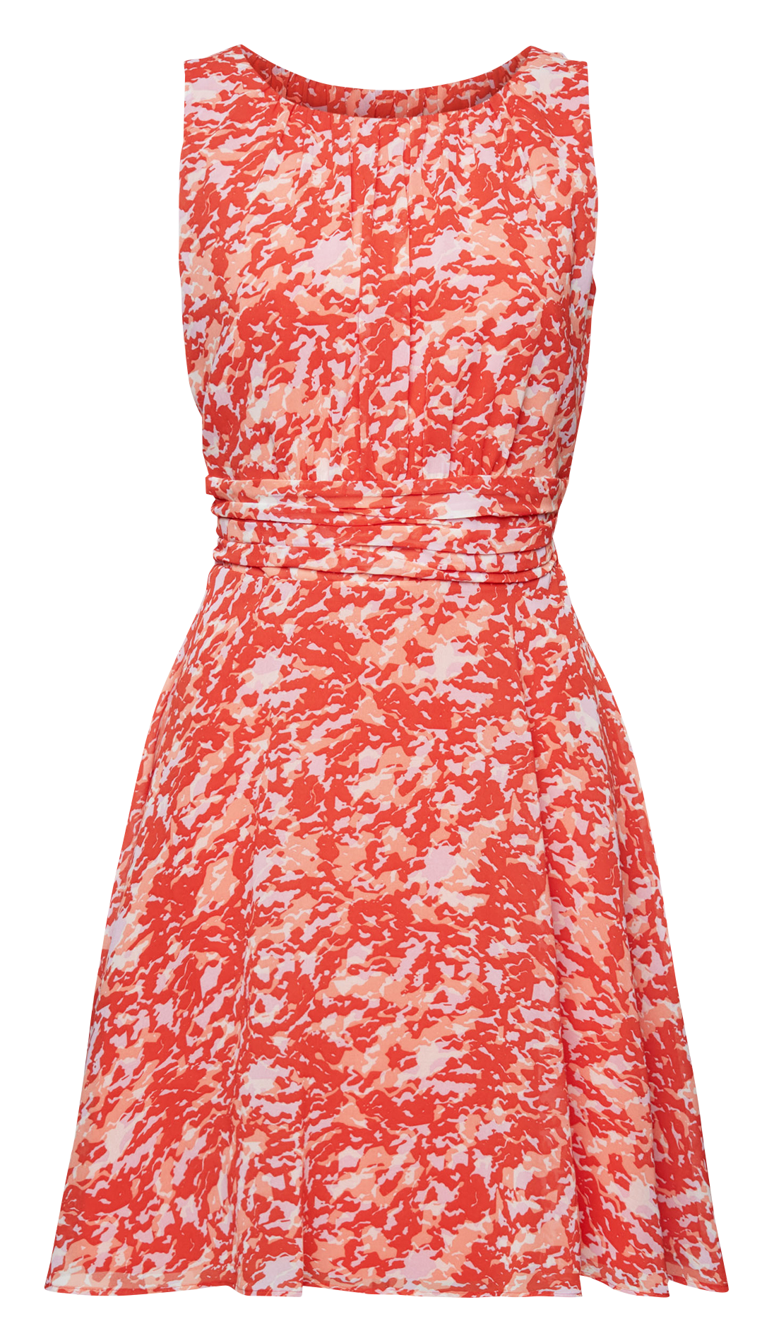 Robe courte ajustée imprimée ESPRIT Orange